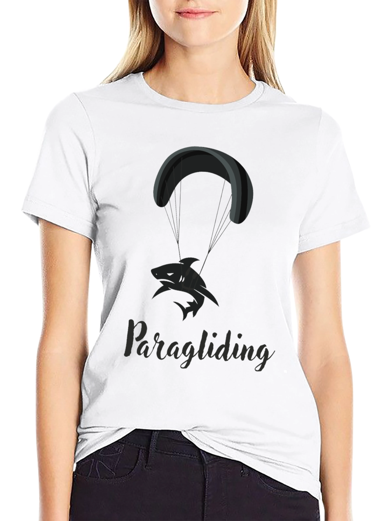 Paragliding Shark Graphic T-Shirt | Unisex