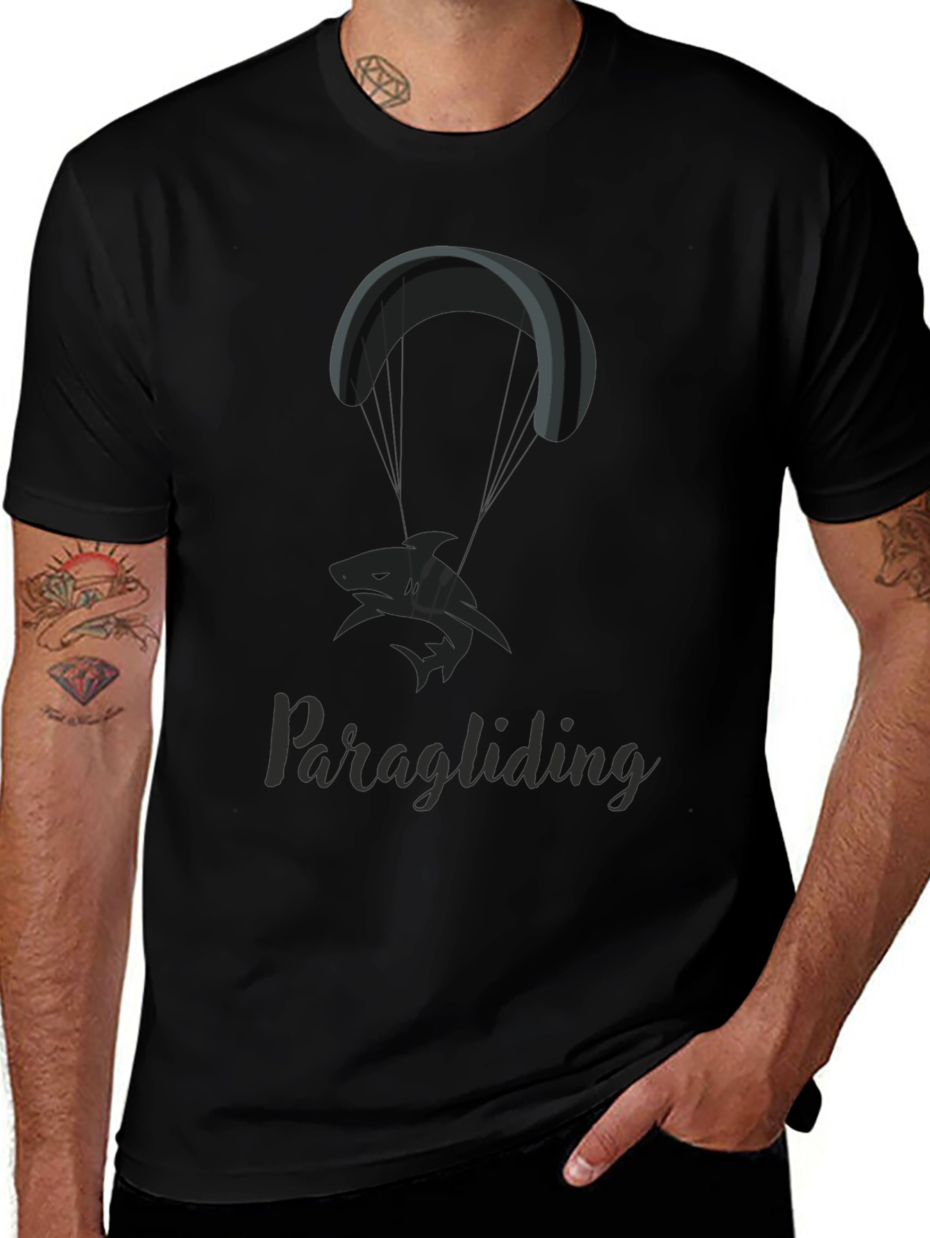 Paragliding Shark Graphic T-Shirt | Unisex