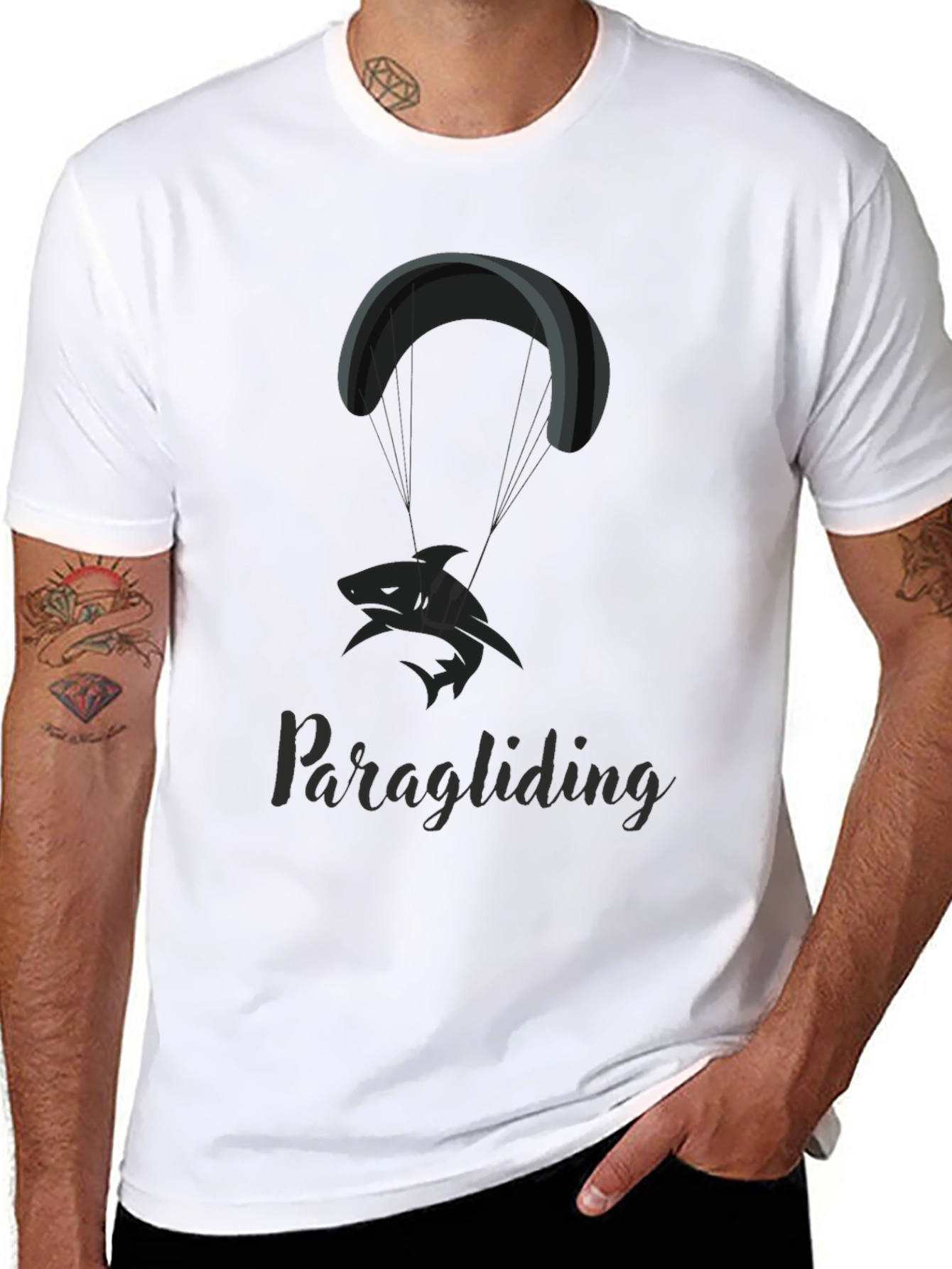 Paragliding Shark Graphic T-Shirt | Unisex