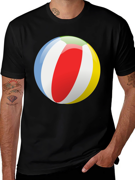 Beach Ball Graphic Black T-Shirt