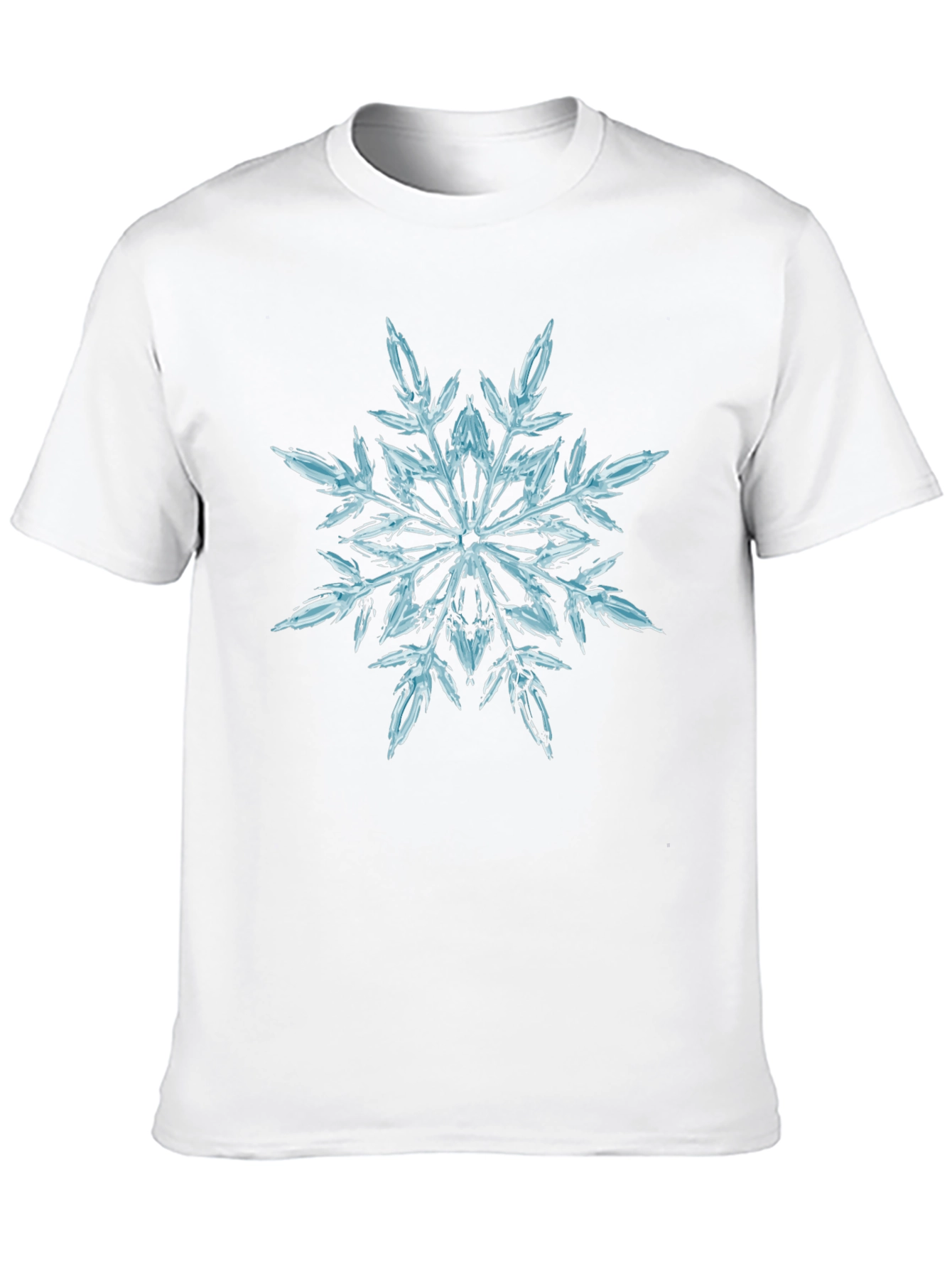 Snowflake Graphic Print Black T-Shirt