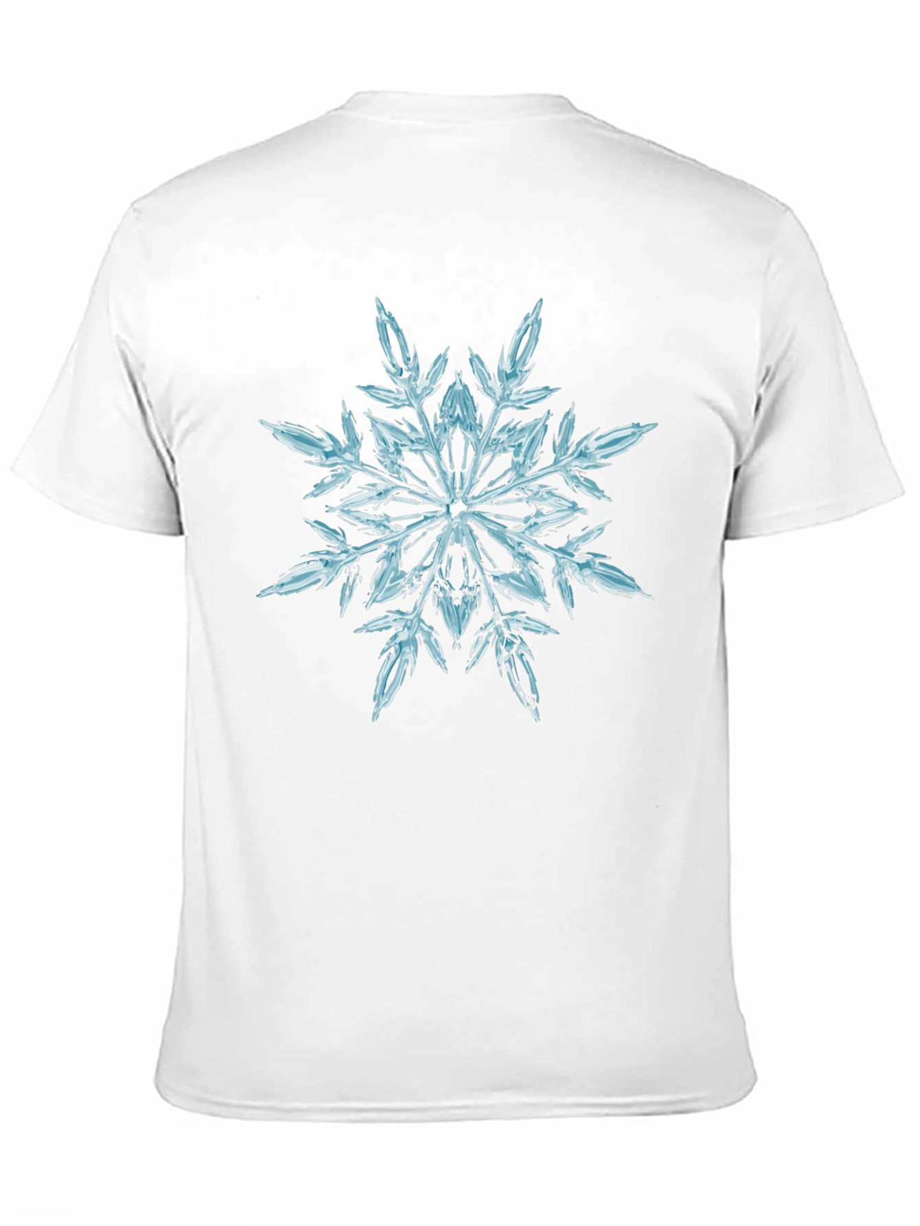 Snowflake Graphic Print Black T-Shirt