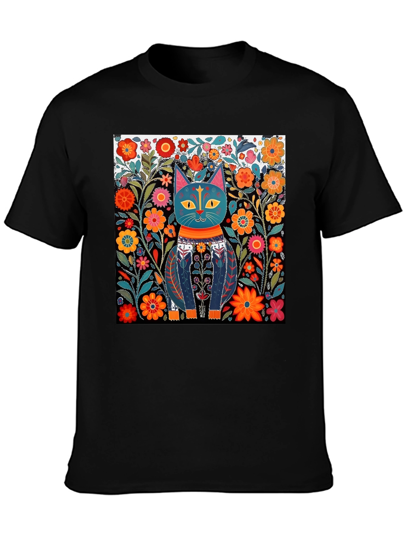 Cat Art Print T-Shirt