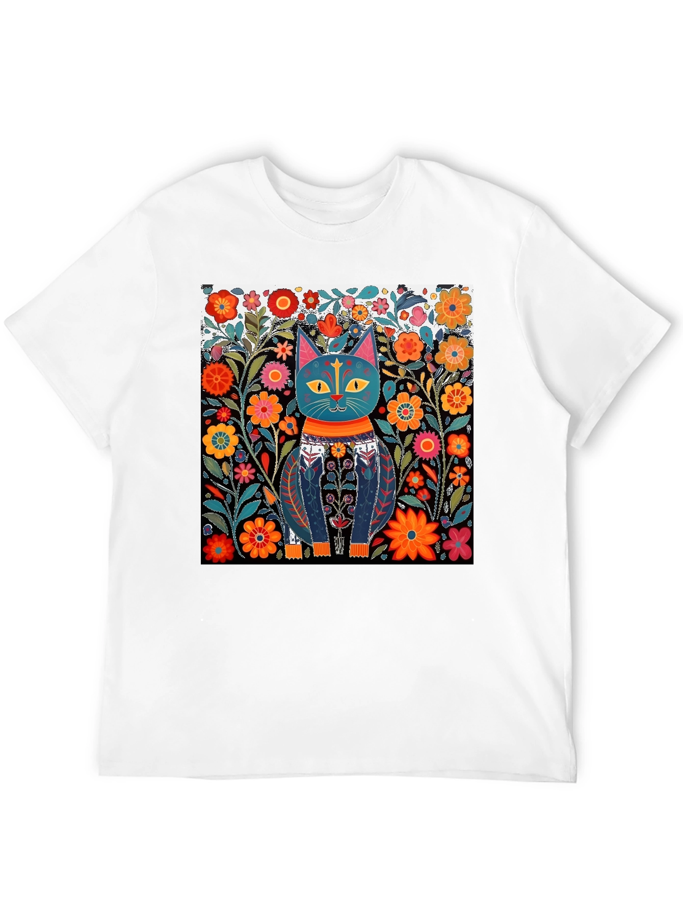Cat Art Print T-Shirt