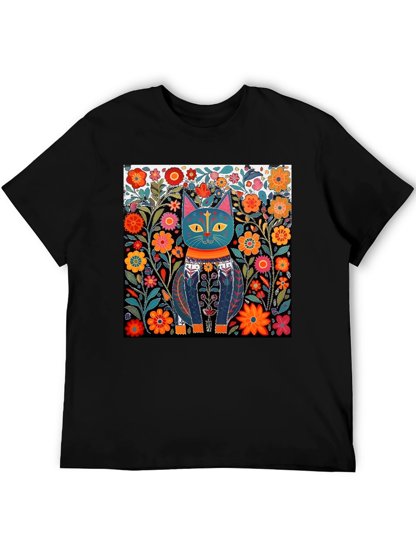 Cat Art Print T-Shirt