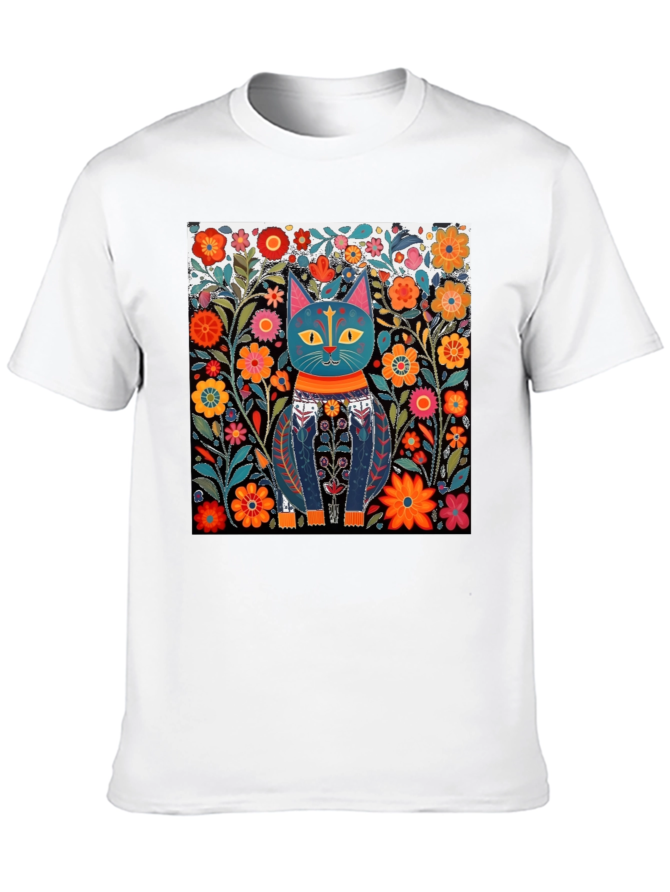 Cat Art Print T-Shirt
