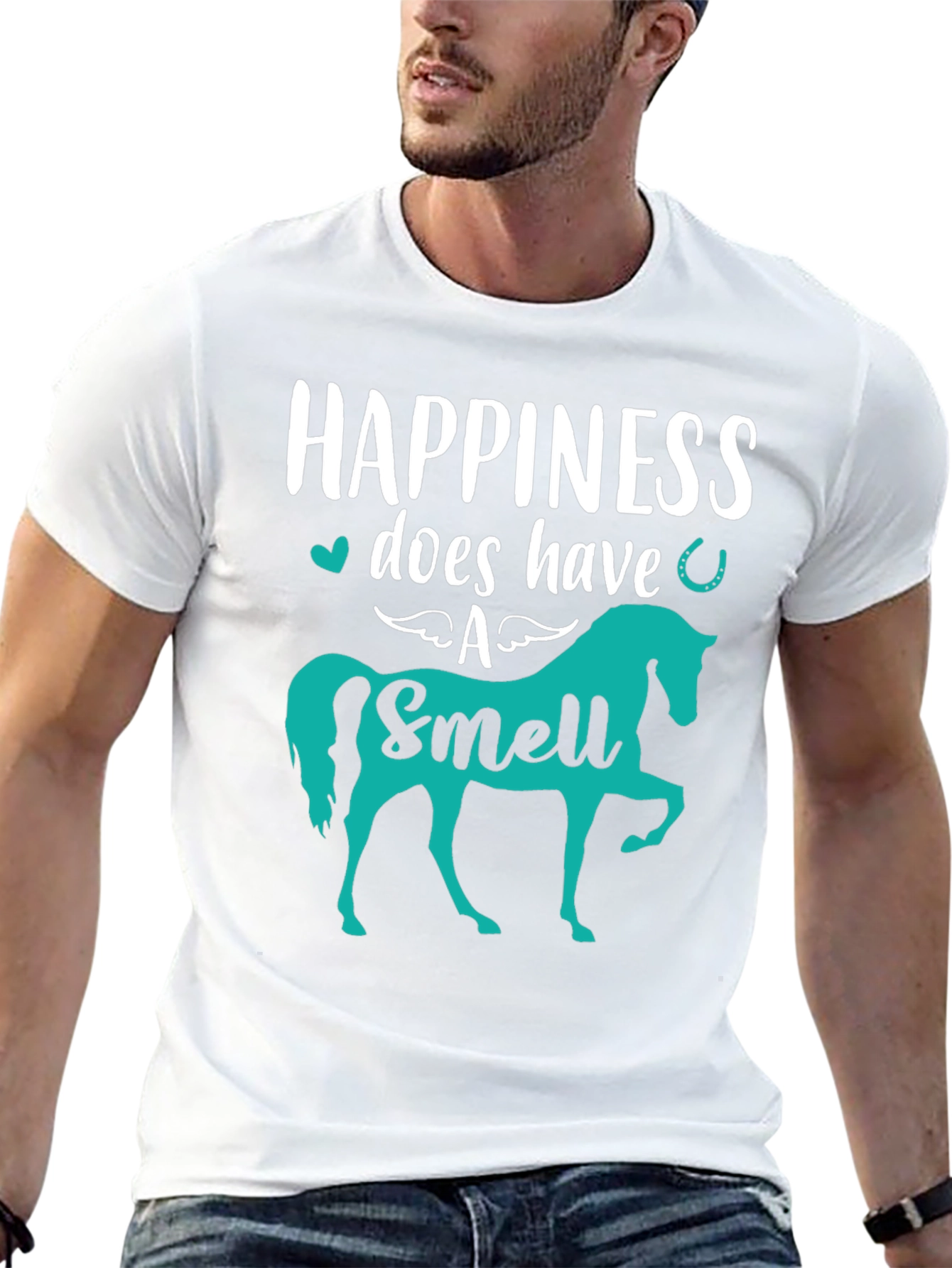 Happiness Does Have a Smell Horse Graphic Tee