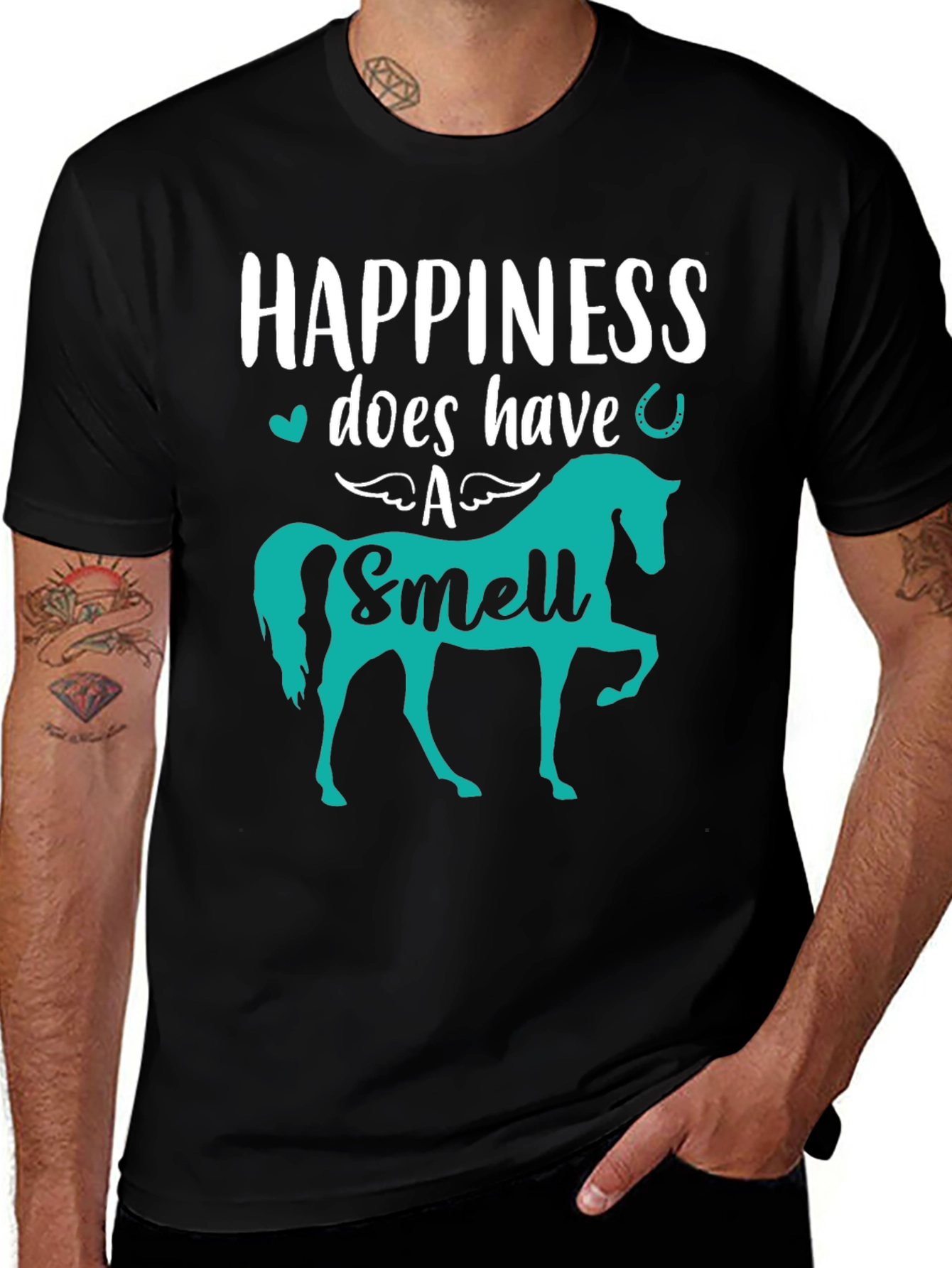 Happiness Does Have a Smell Horse Graphic Tee