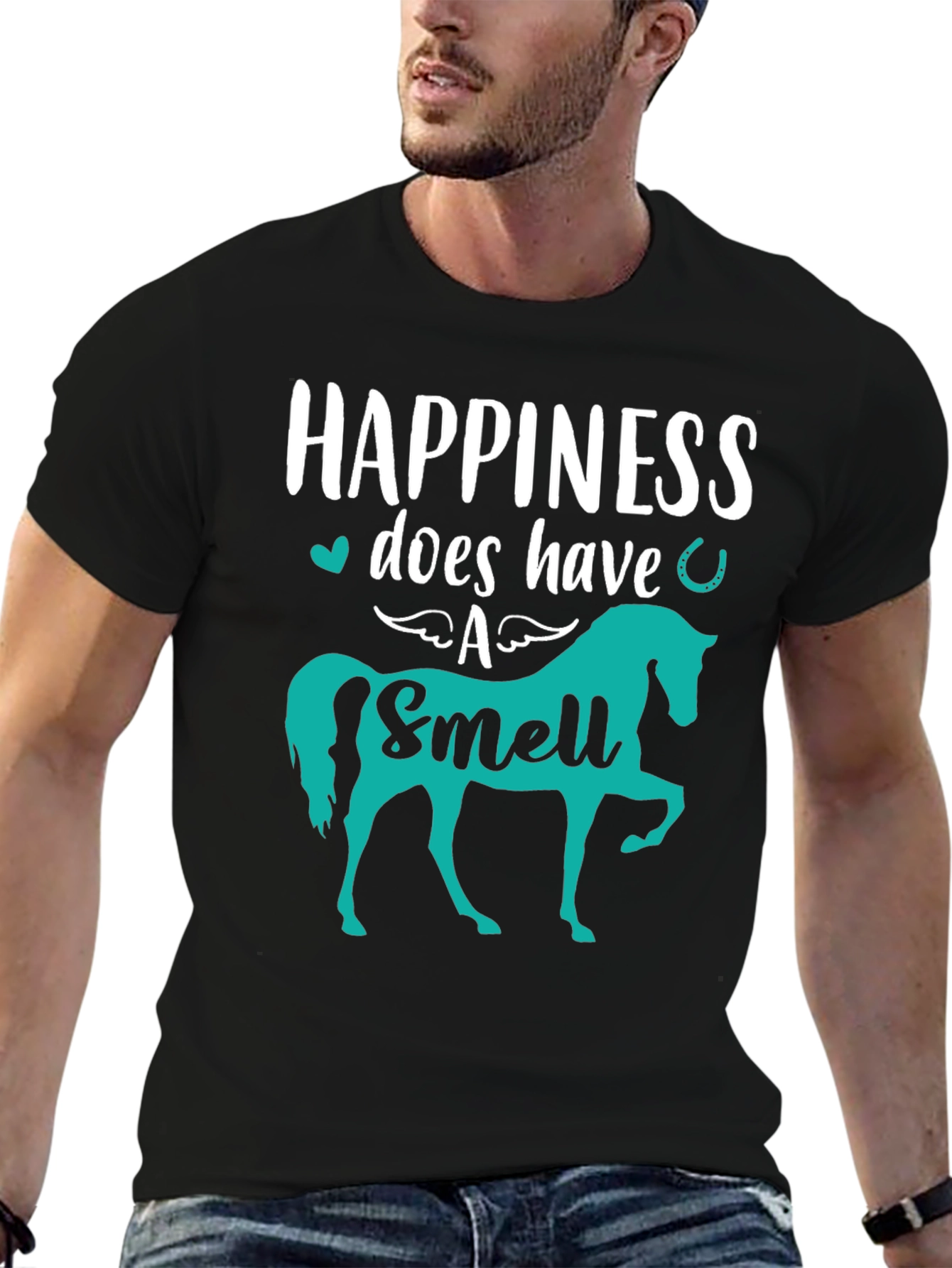 Happiness Does Have a Smell Horse Graphic Tee