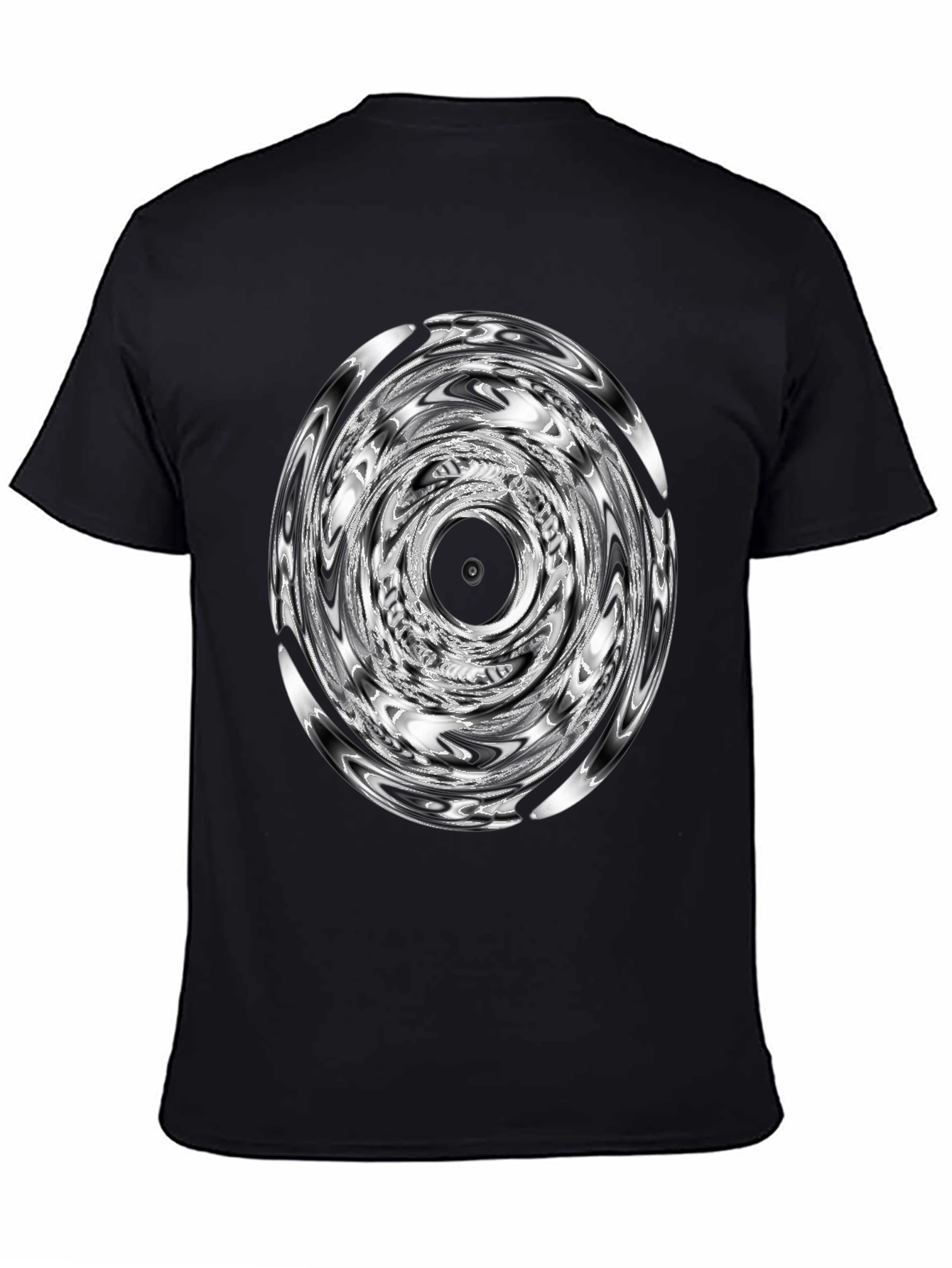 Swirl Graphic Black T-Shirt - Unique Design