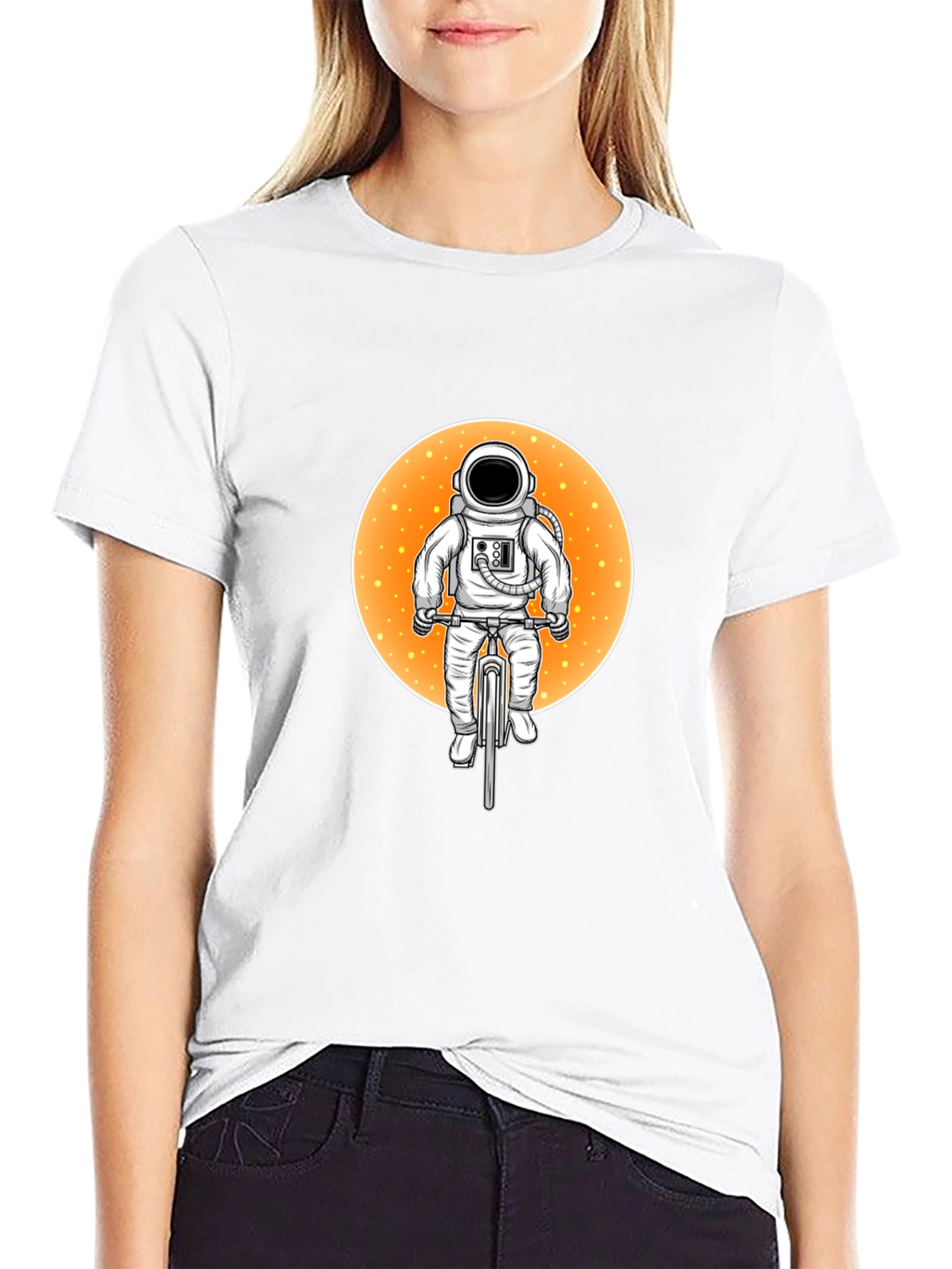 Astronaut on Bike Graphic T-Shirt