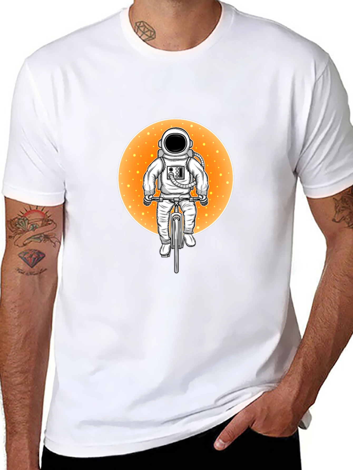 Astronaut on Bike Graphic T-Shirt