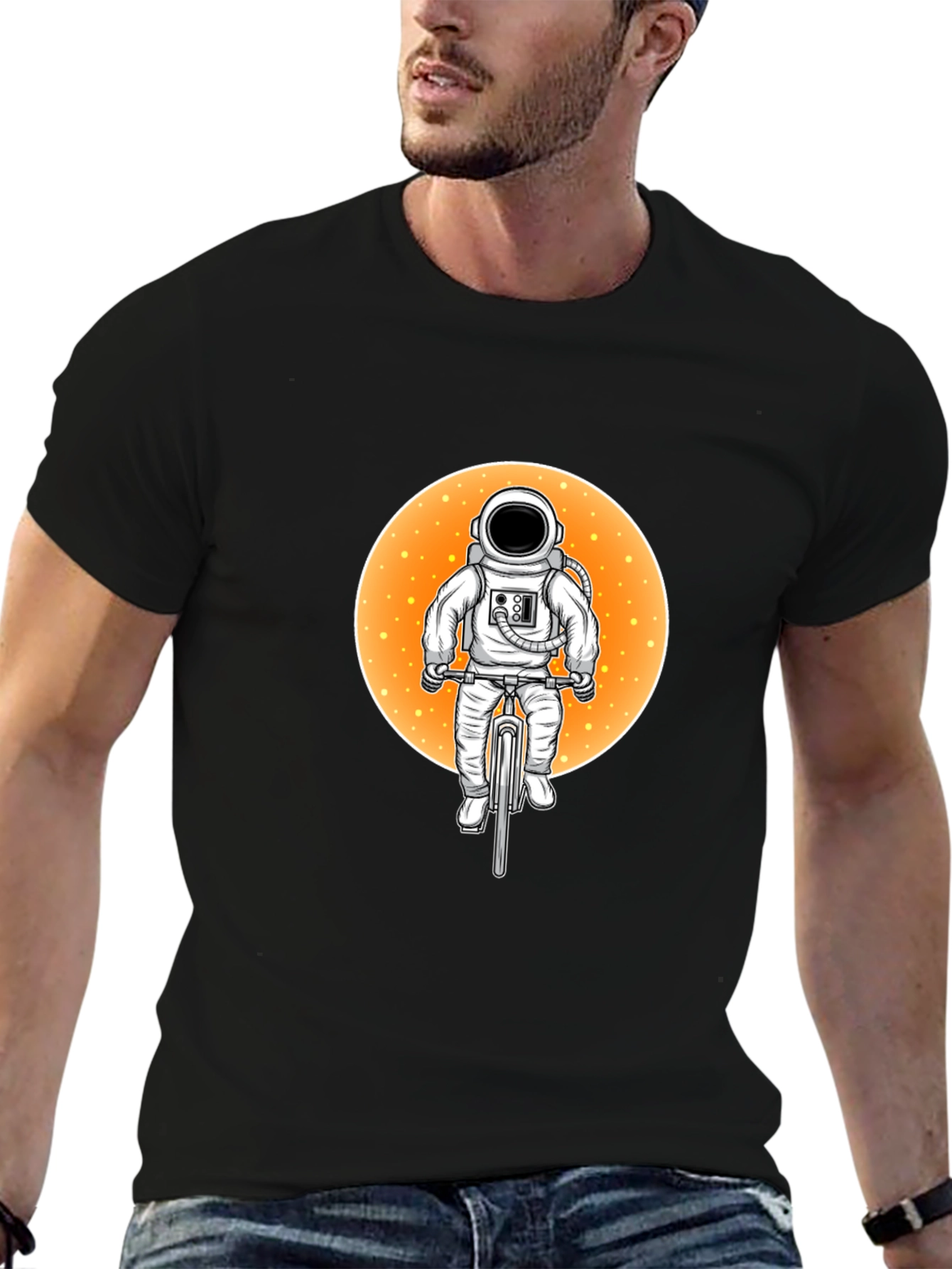 Astronaut on Bike Graphic T-Shirt