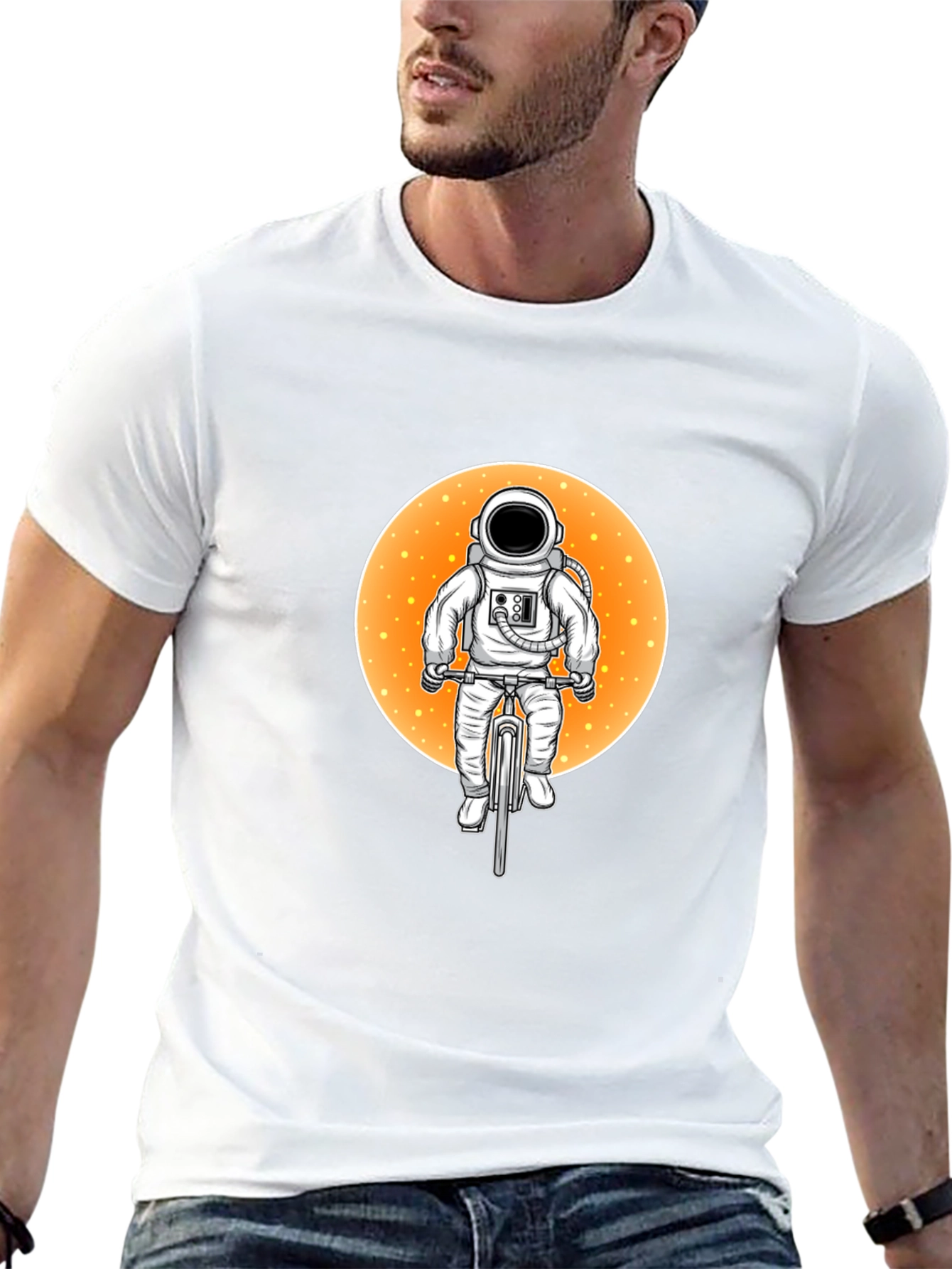 Astronaut on Bike Graphic T-Shirt