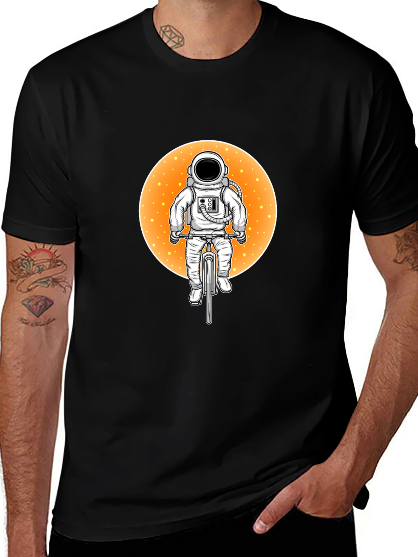 Astronaut on Bike Graphic T-Shirt
