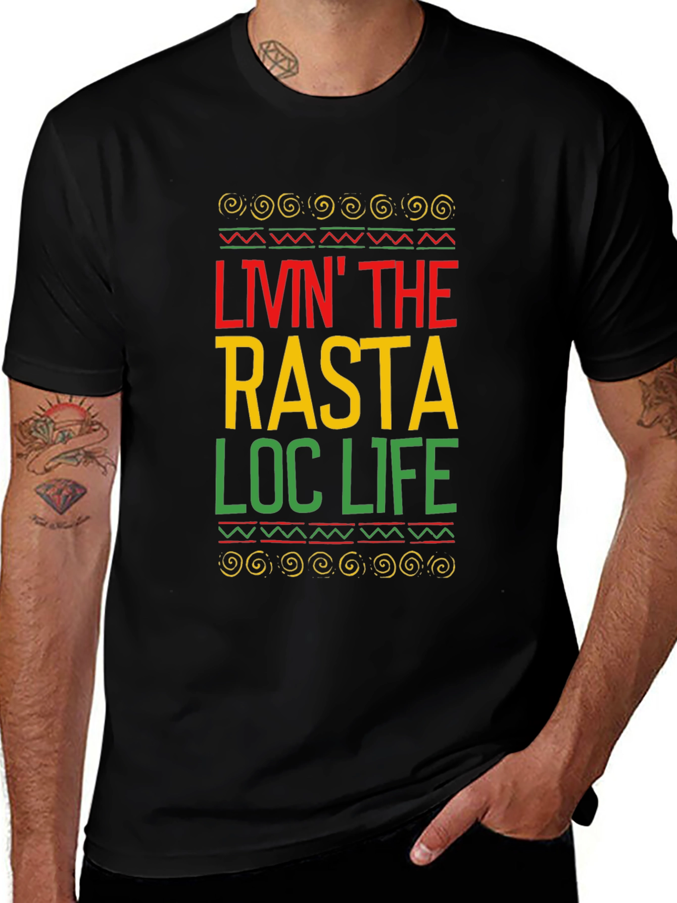 Rasta Loc Life T-Shirt - Jamaican Pride Tee