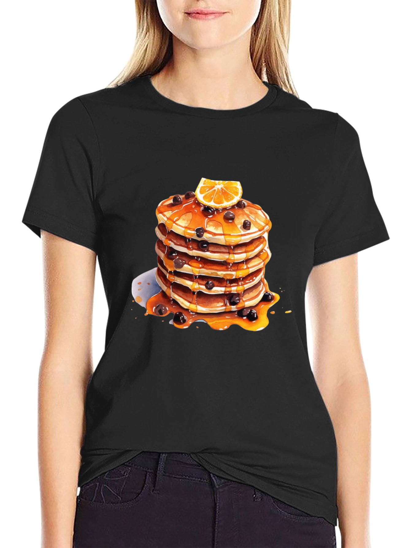 Pancake Stack Graphic Tee - Foodie Fashion