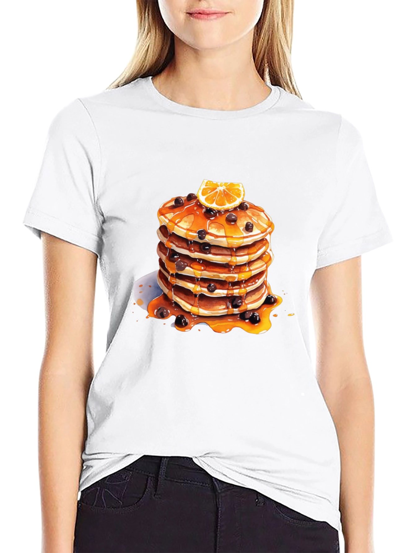 Pancake Stack Graphic Tee - Foodie Fashion