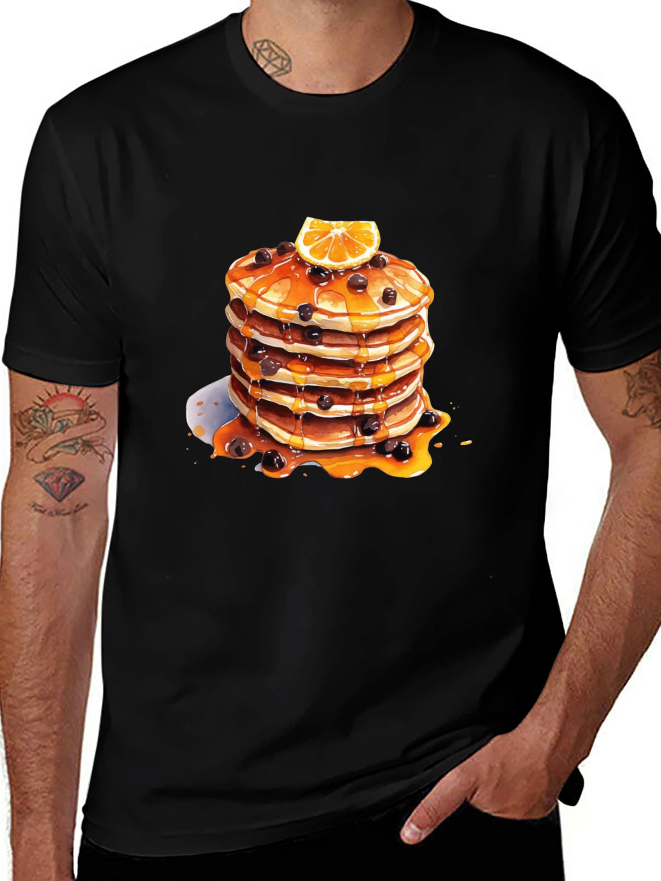 Pancake Stack Graphic Tee - Foodie Fashion