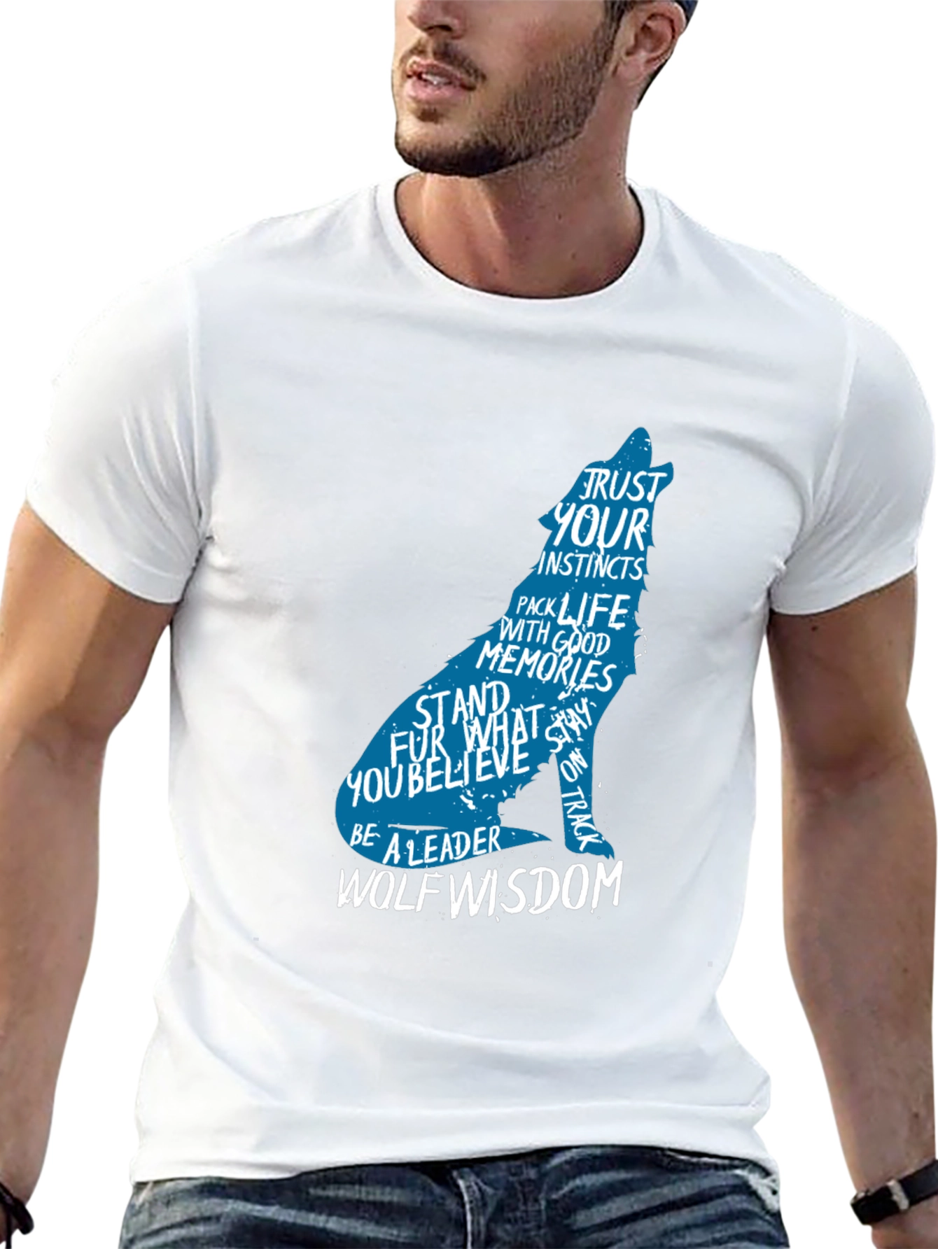 Wolf Wisdom Graphic Tee - Trust Your Instincts