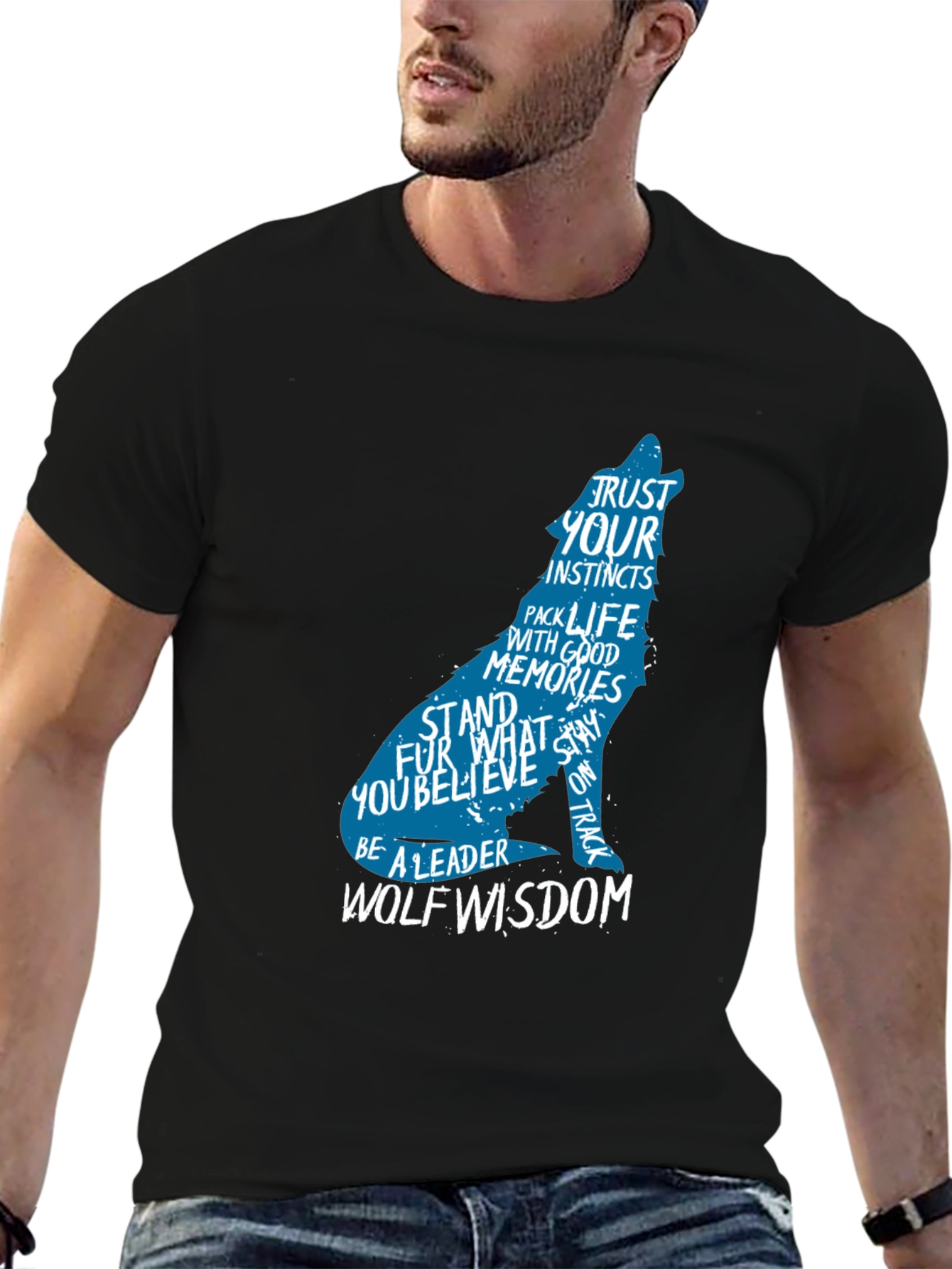 Wolf Wisdom Graphic Tee - Trust Your Instincts