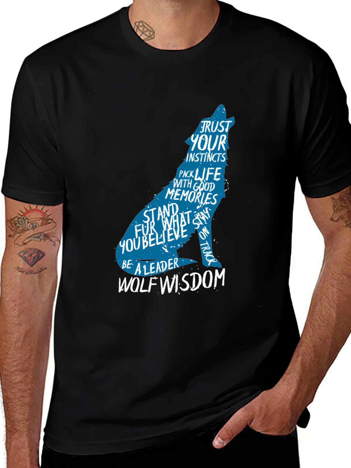 Wolf Wisdom Graphic Tee - Trust Your Instincts