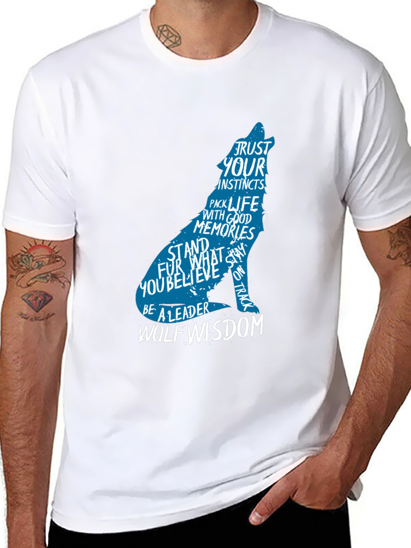 Wolf Wisdom Graphic Tee - Trust Your Instincts