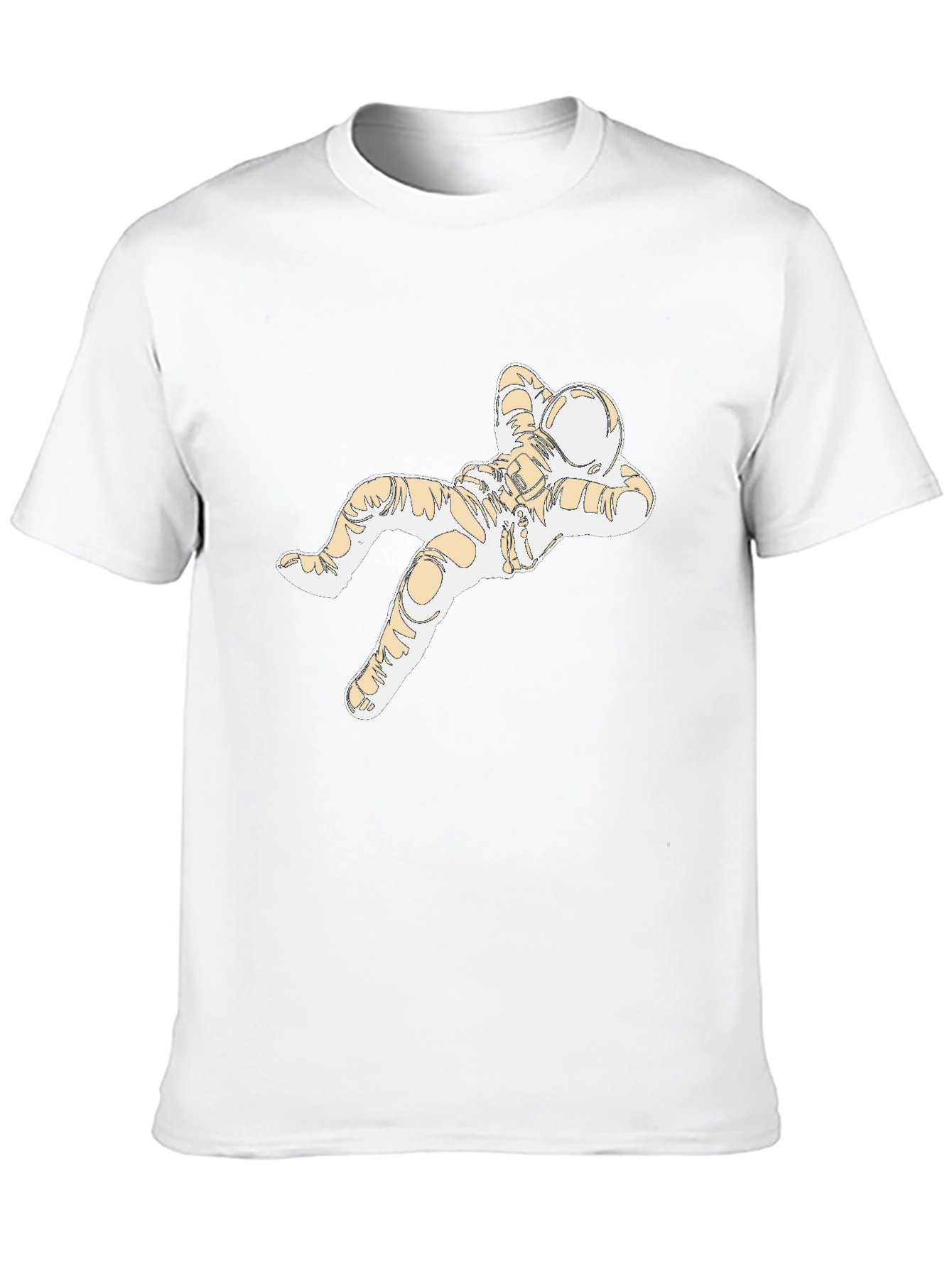 Relaxed Astronaut Graphic Tee - Black
