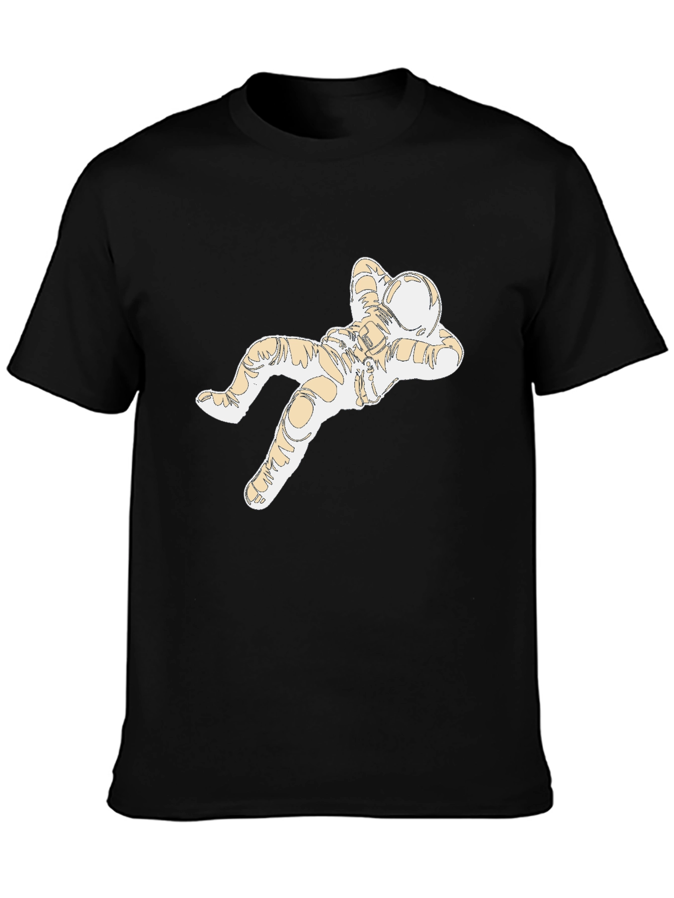 Relaxed Astronaut Graphic Tee - Black