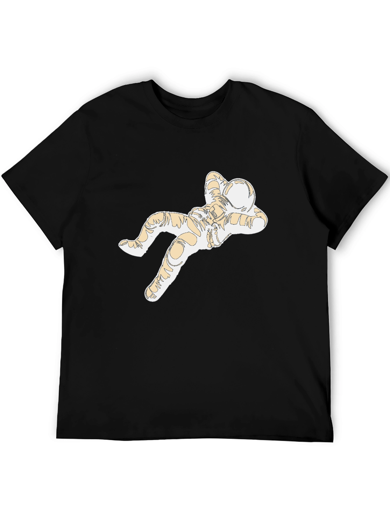 Relaxed Astronaut Graphic Tee - Black