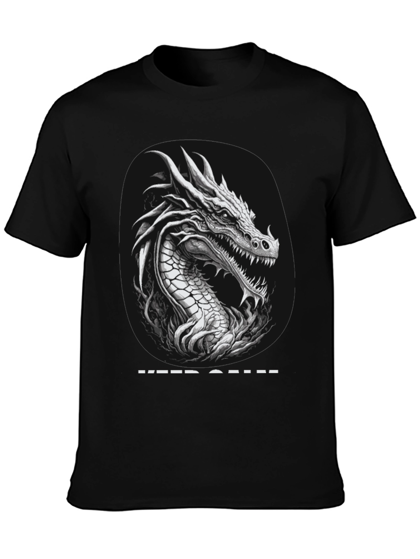 Dragon Graphic T-Shirt - Keep Calm Design