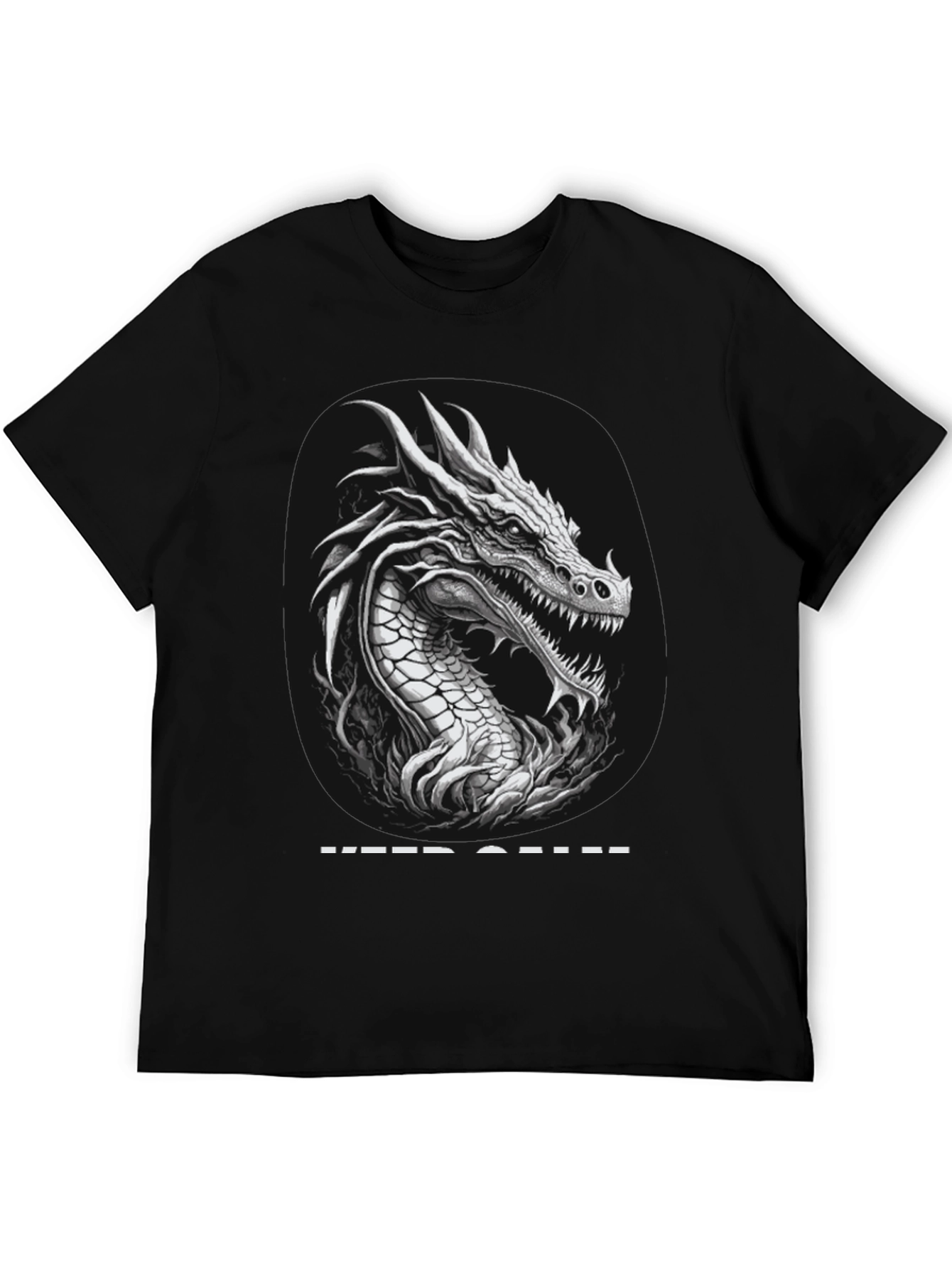 Dragon Graphic T-Shirt - Keep Calm Design