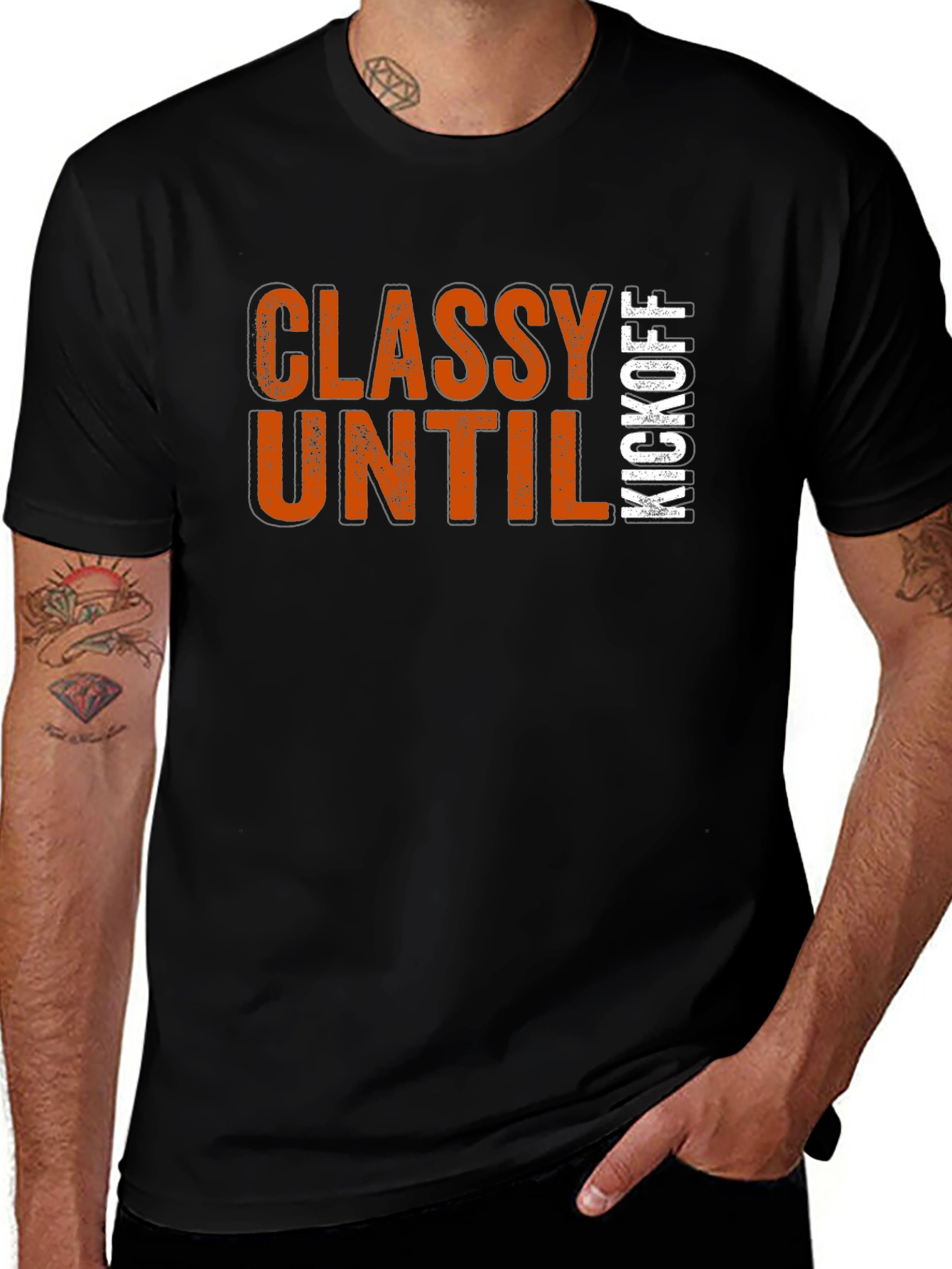 Classy Until Kickoff T-Shirt - Game Day Apparel