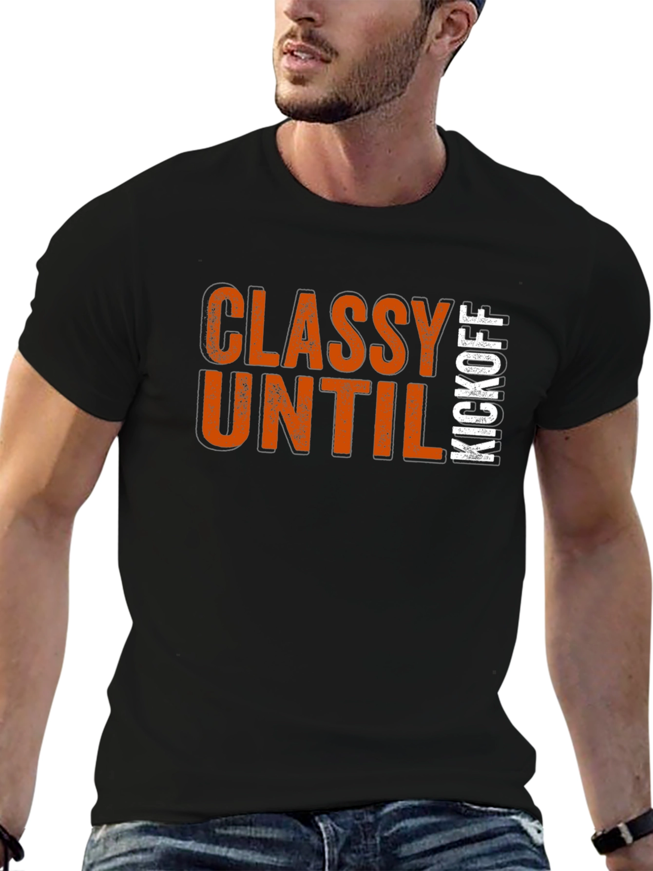 Classy Until Kickoff T-Shirt - Game Day Apparel