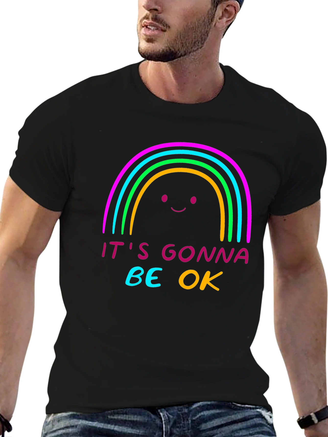 Rainbow Its Gonna Be OK Graphic T-Shirt