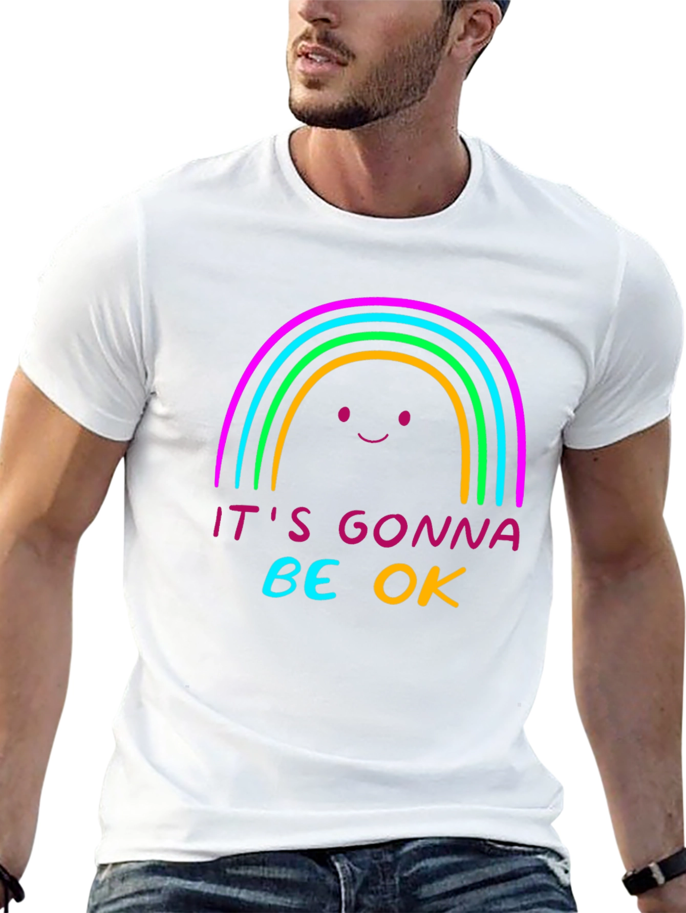 Rainbow Its Gonna Be OK Graphic T-Shirt