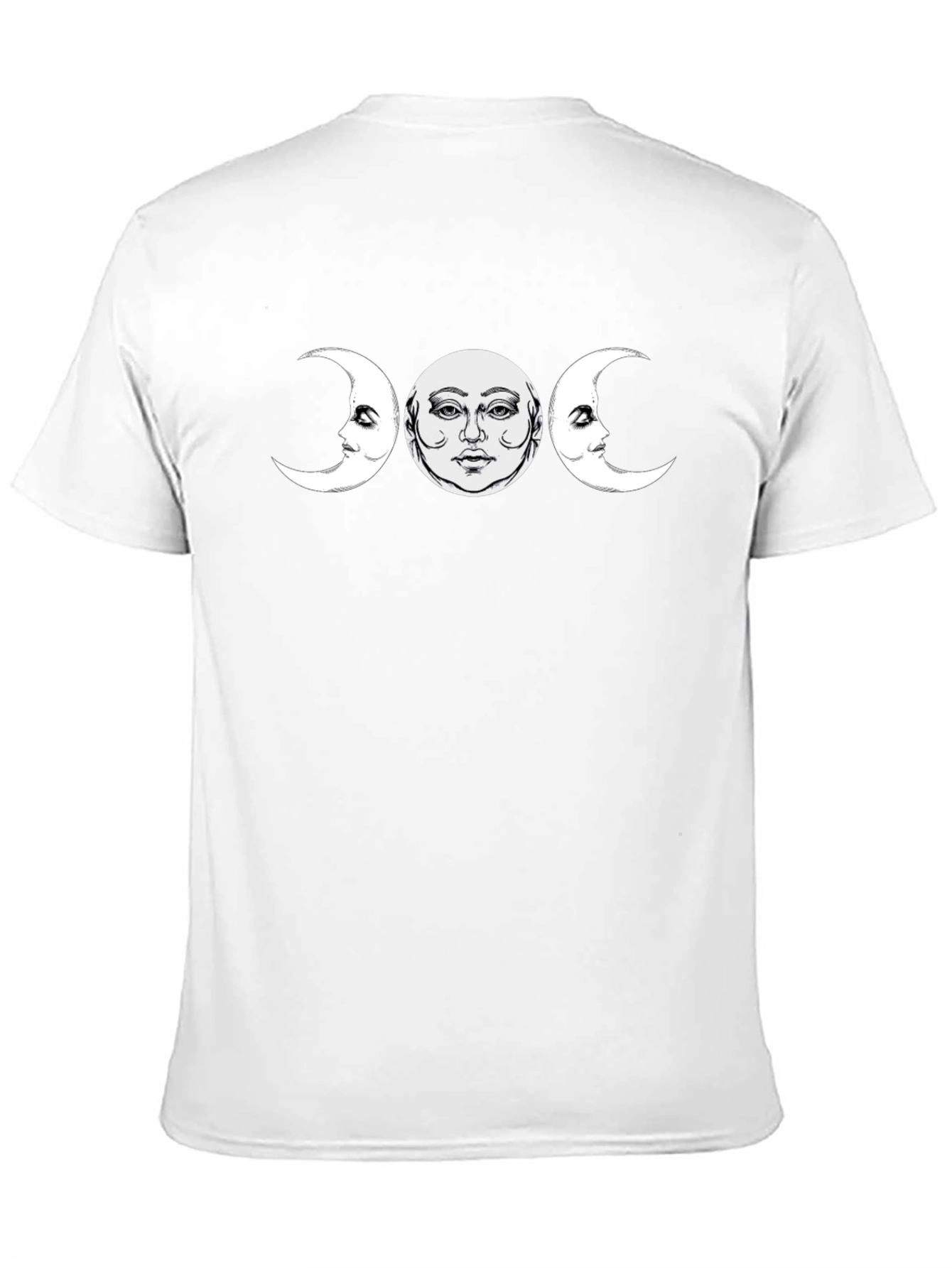 Triple Moon Goddess T-Shirt - Black Cotton Tee
