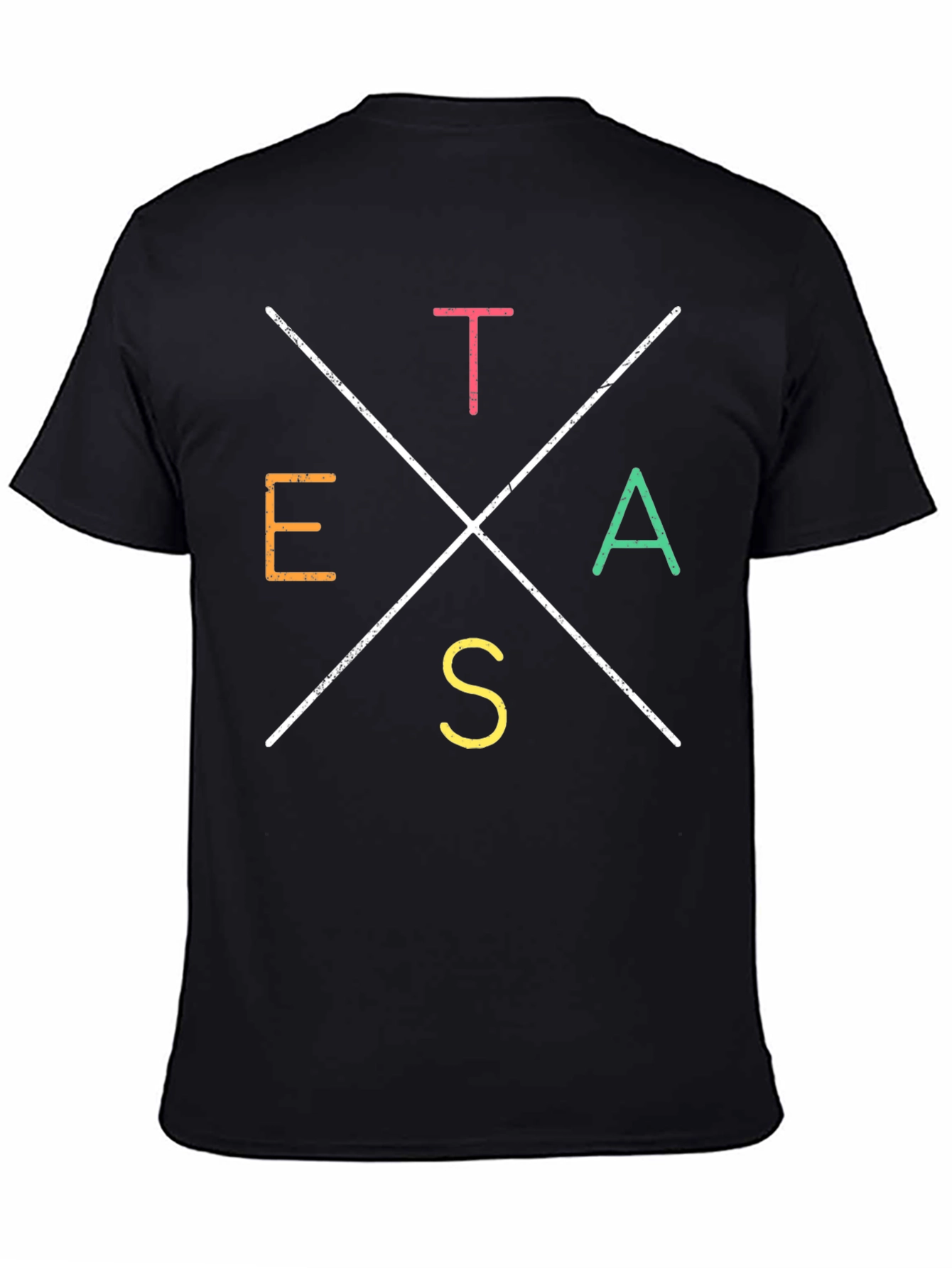 Texas Graphic Tee - Black Cotton Blend T-Shirt