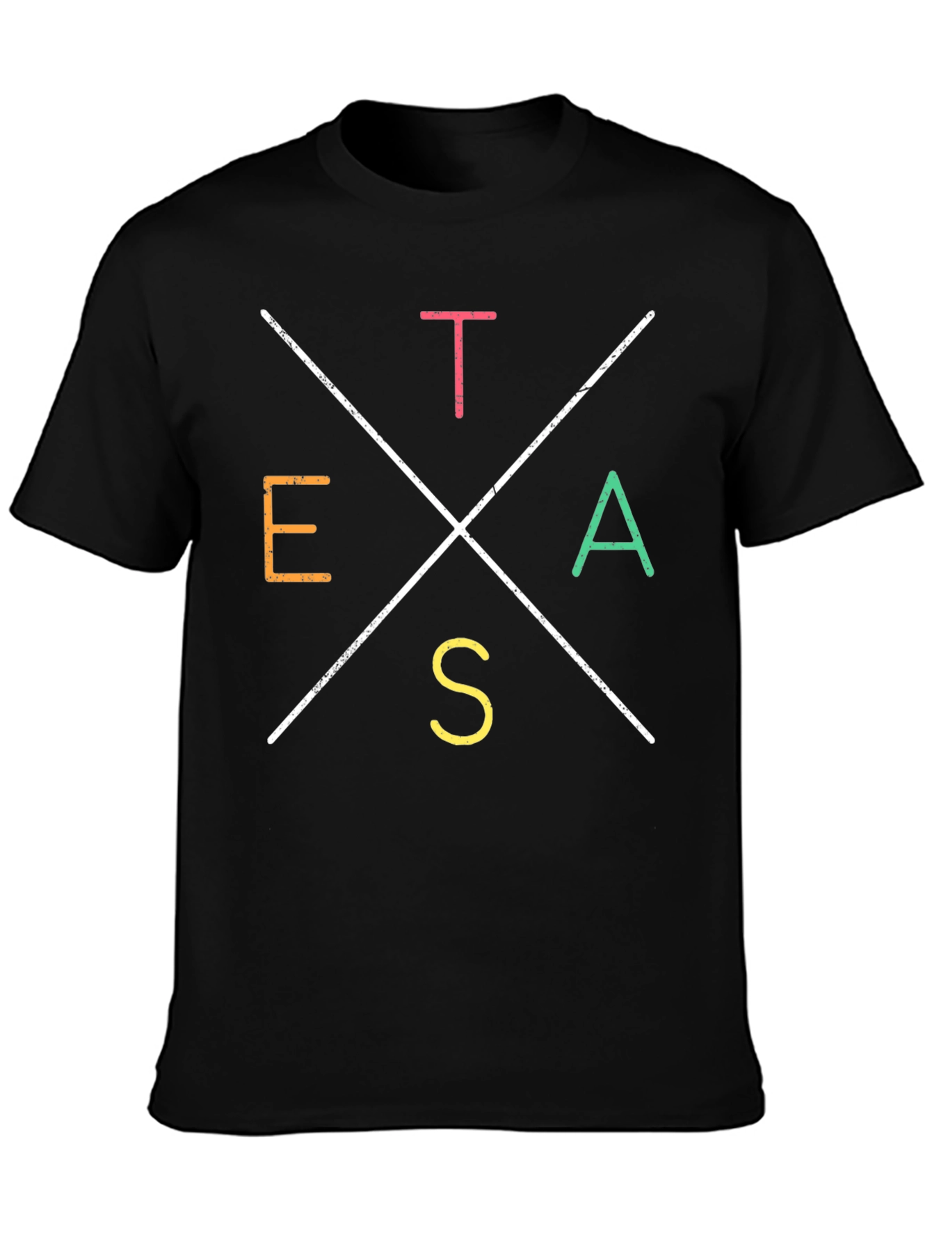 Texas Graphic Tee - Black Cotton Blend T-Shirt