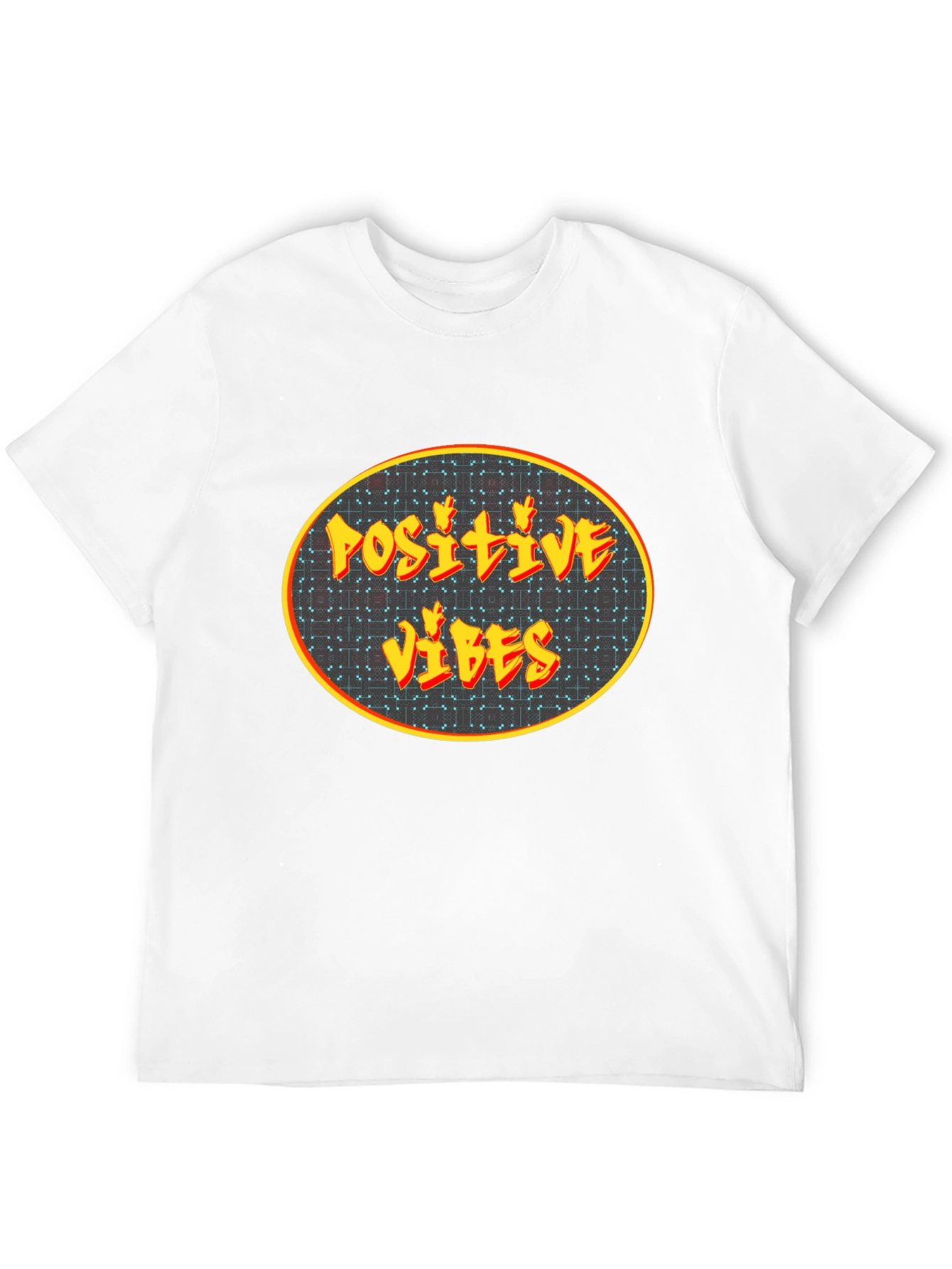 Positive Vibes Graphic Tee - Black Cotton Blend