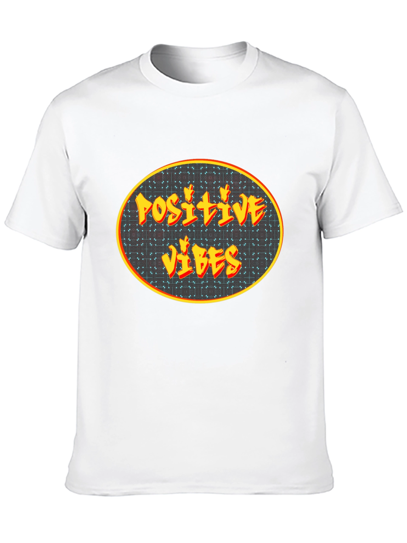 Positive Vibes Graphic Tee - Black Cotton Blend