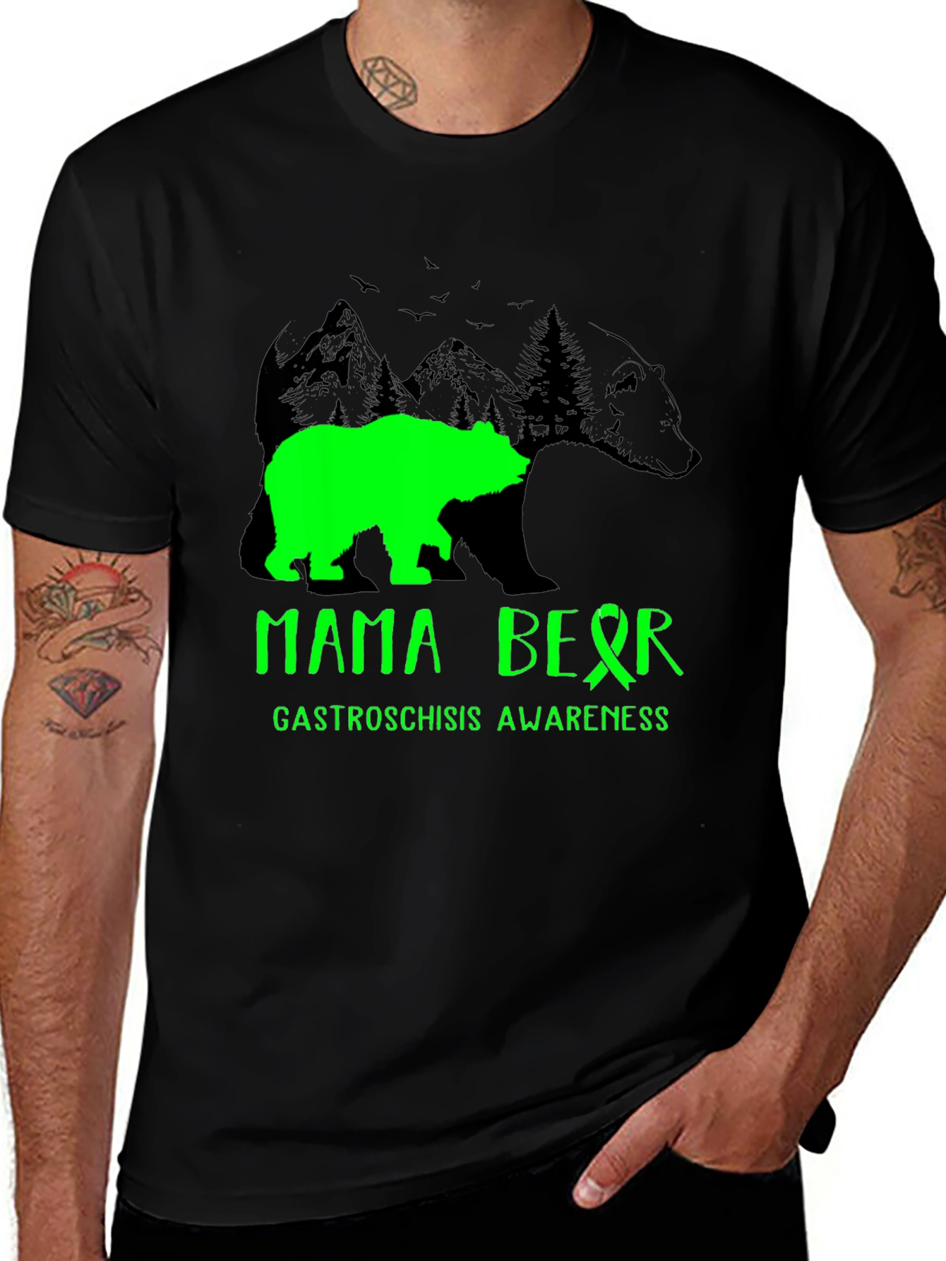 Mama Bear Gastroschisis Awareness T-Shirt