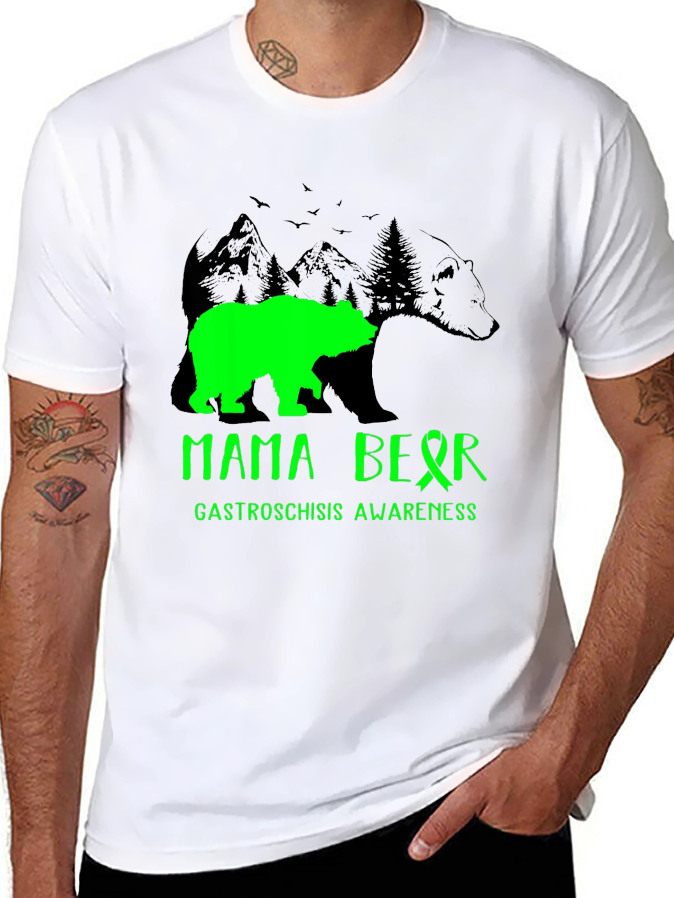 Mama Bear Gastroschisis Awareness T-Shirt
