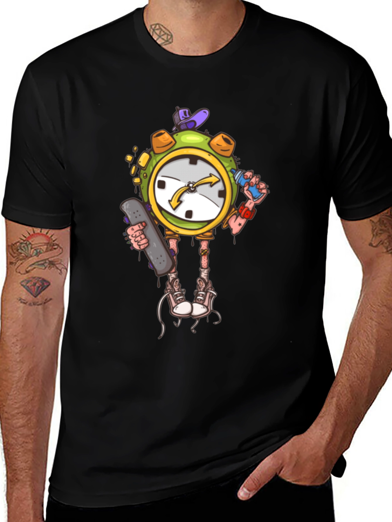 Cool Clock Skater T-Shirt