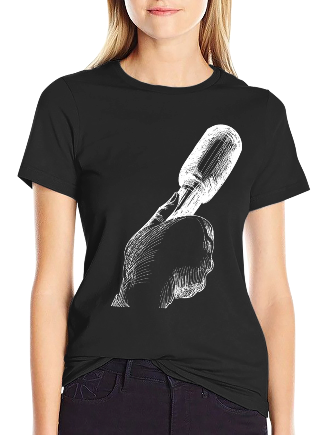 Screwdriver Graphic Tee - Hand Drawn Style