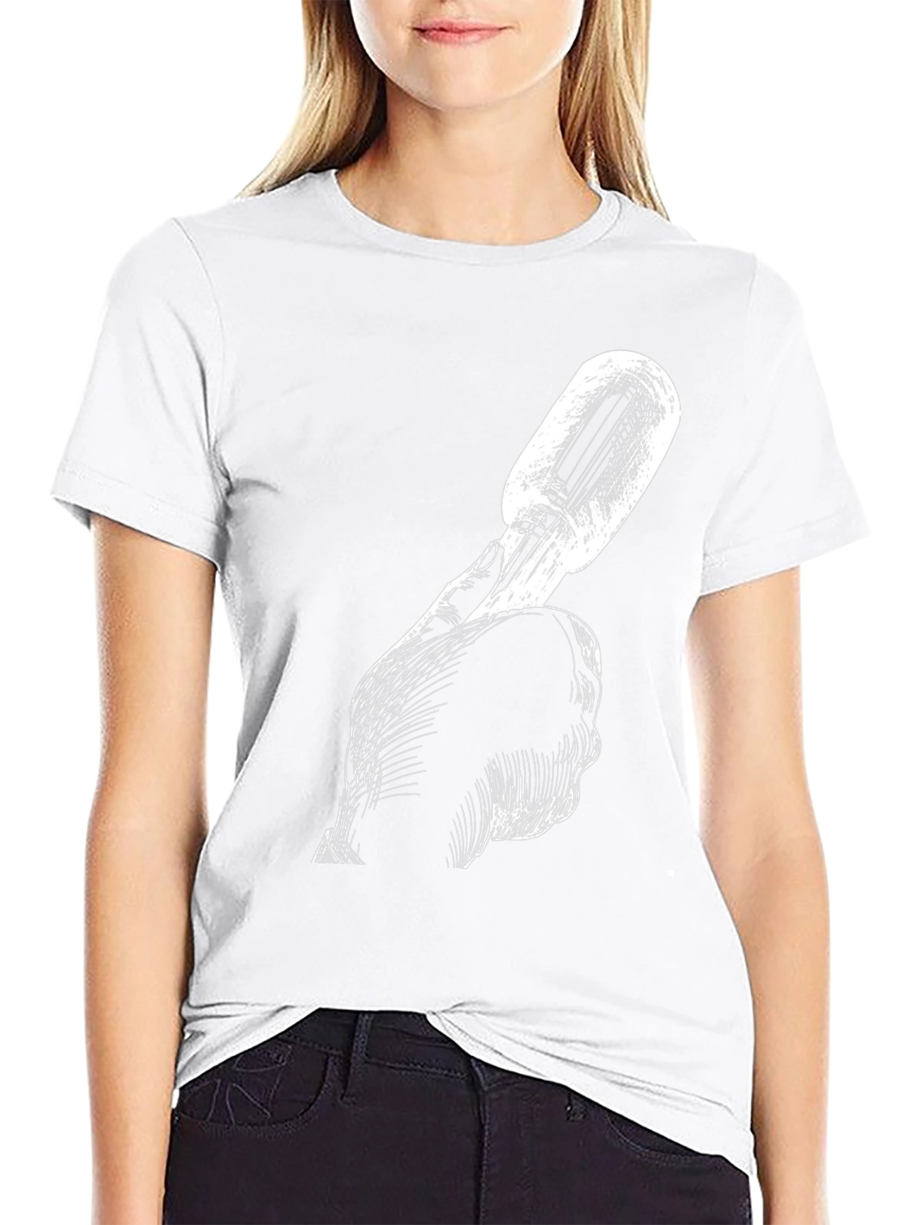 Screwdriver Graphic Tee - Hand Drawn Style