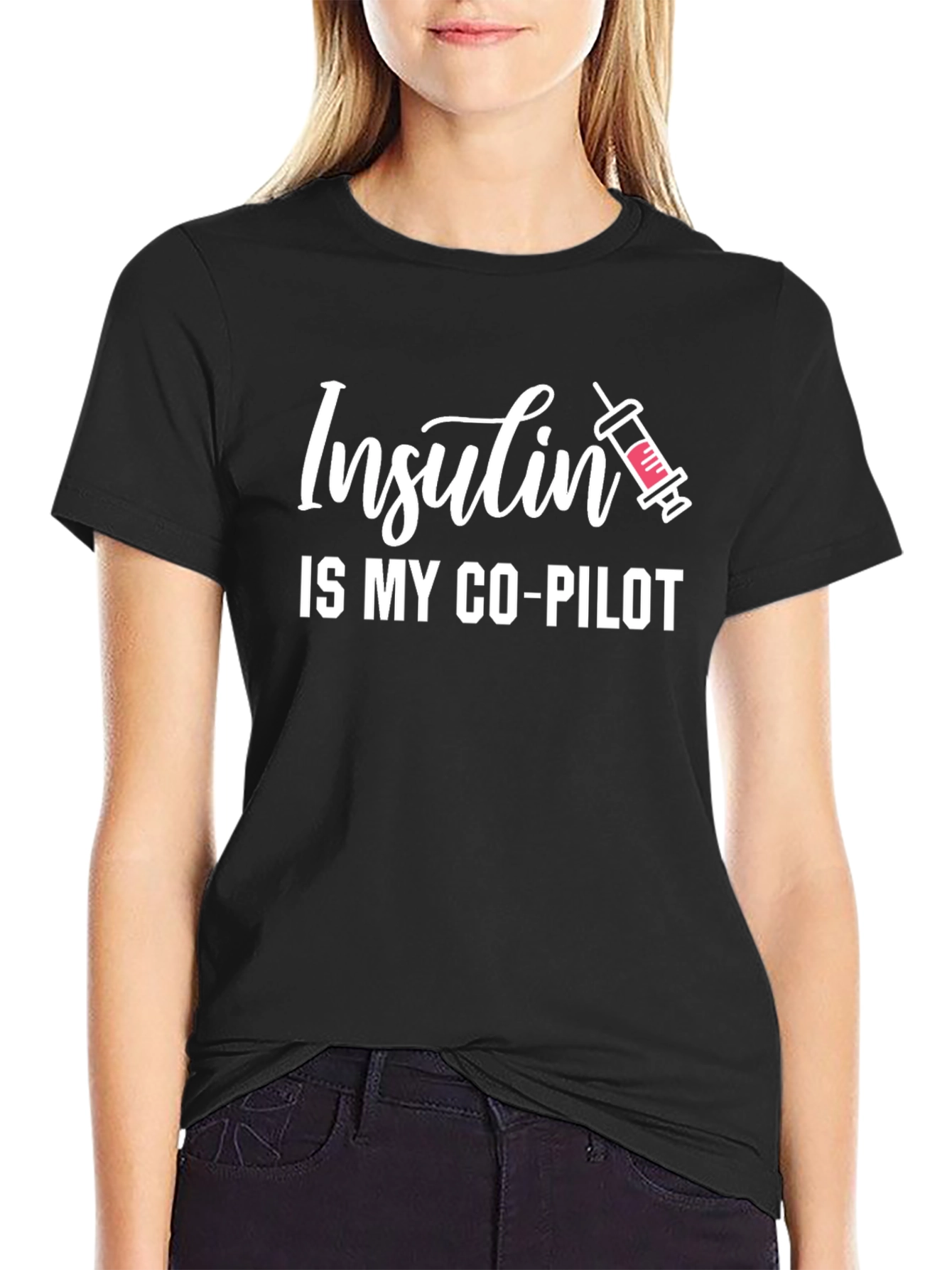 Insulin is My Co-Pilot T-Shirt - Diabetes Awareness Tee