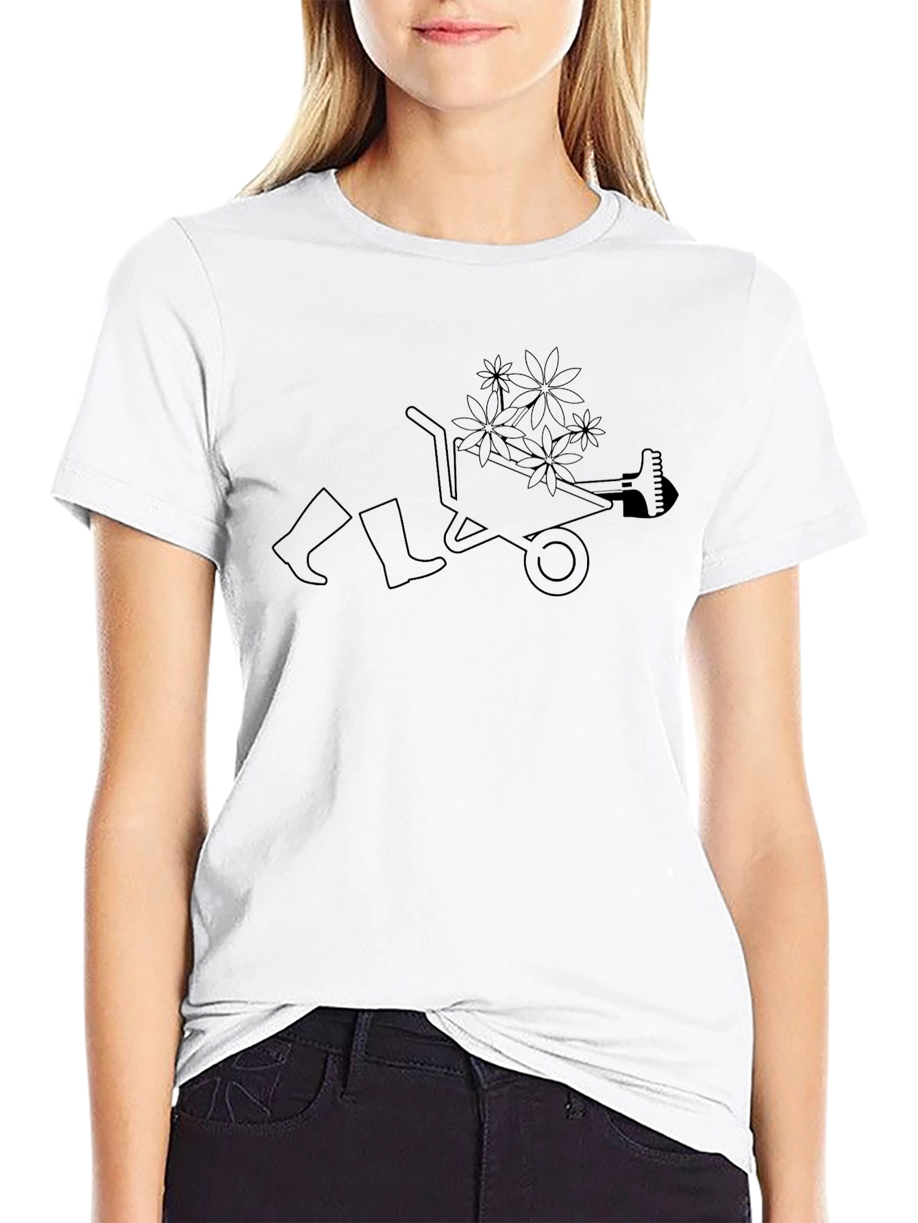 Gardeners Delight Tee: Wheelbarrow of Flowers