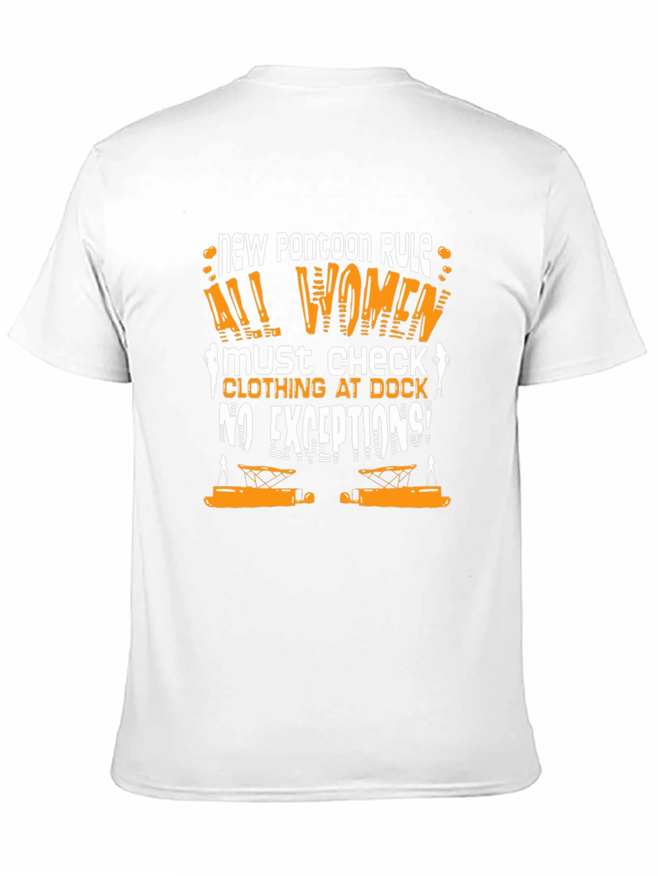 New Pontoon Rule T-Shirt: Womens Clothing Check Humor