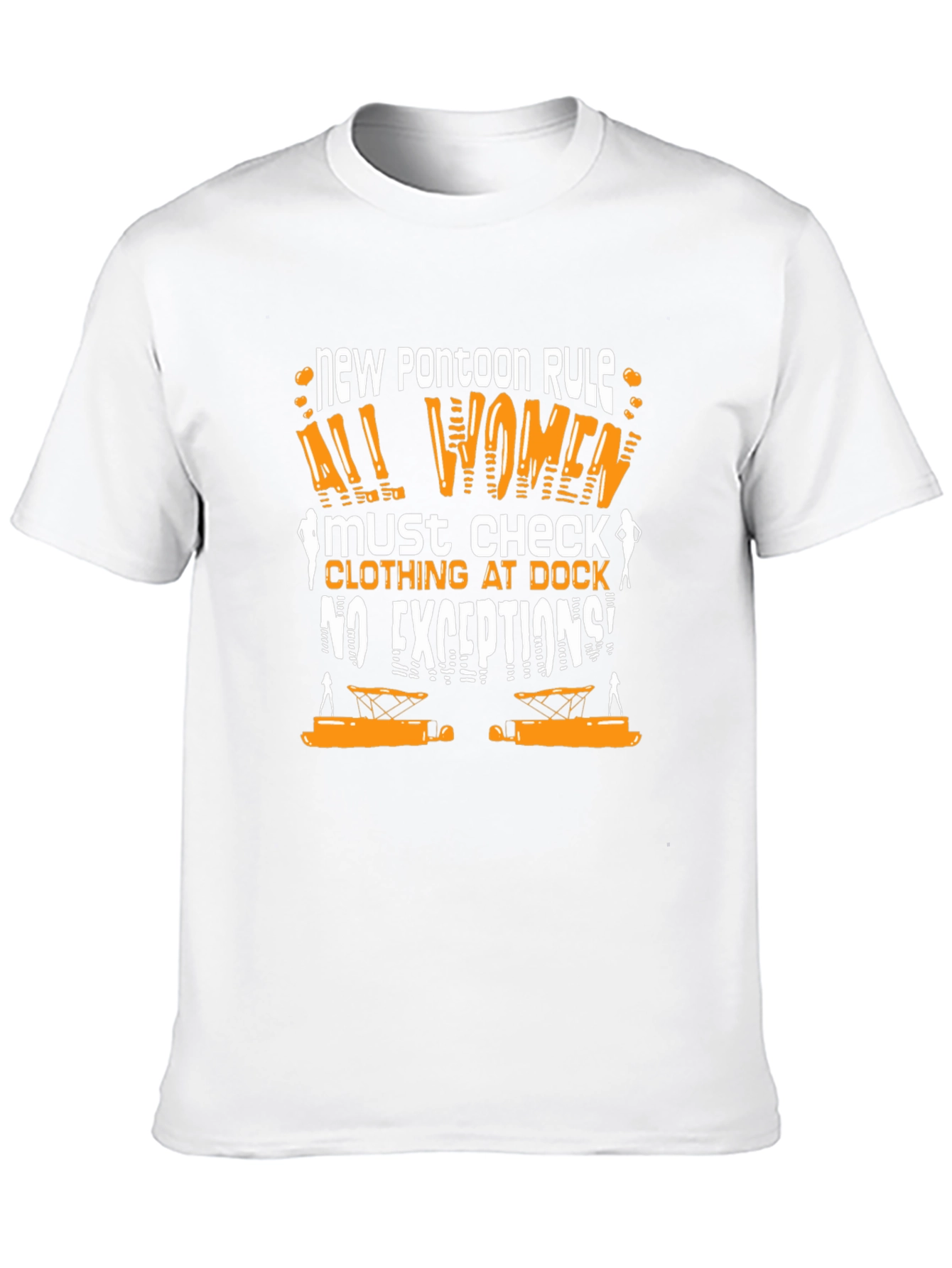 New Pontoon Rule T-Shirt: Womens Clothing Check Humor